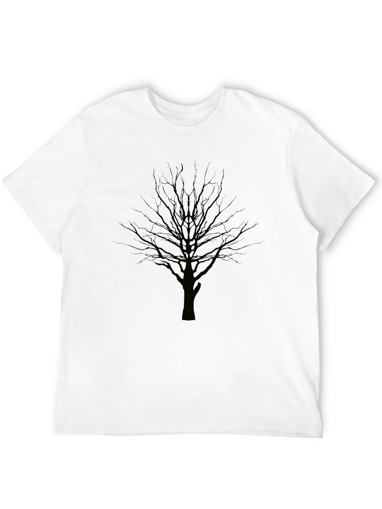 Black T-Shirt with Bare Tree Print