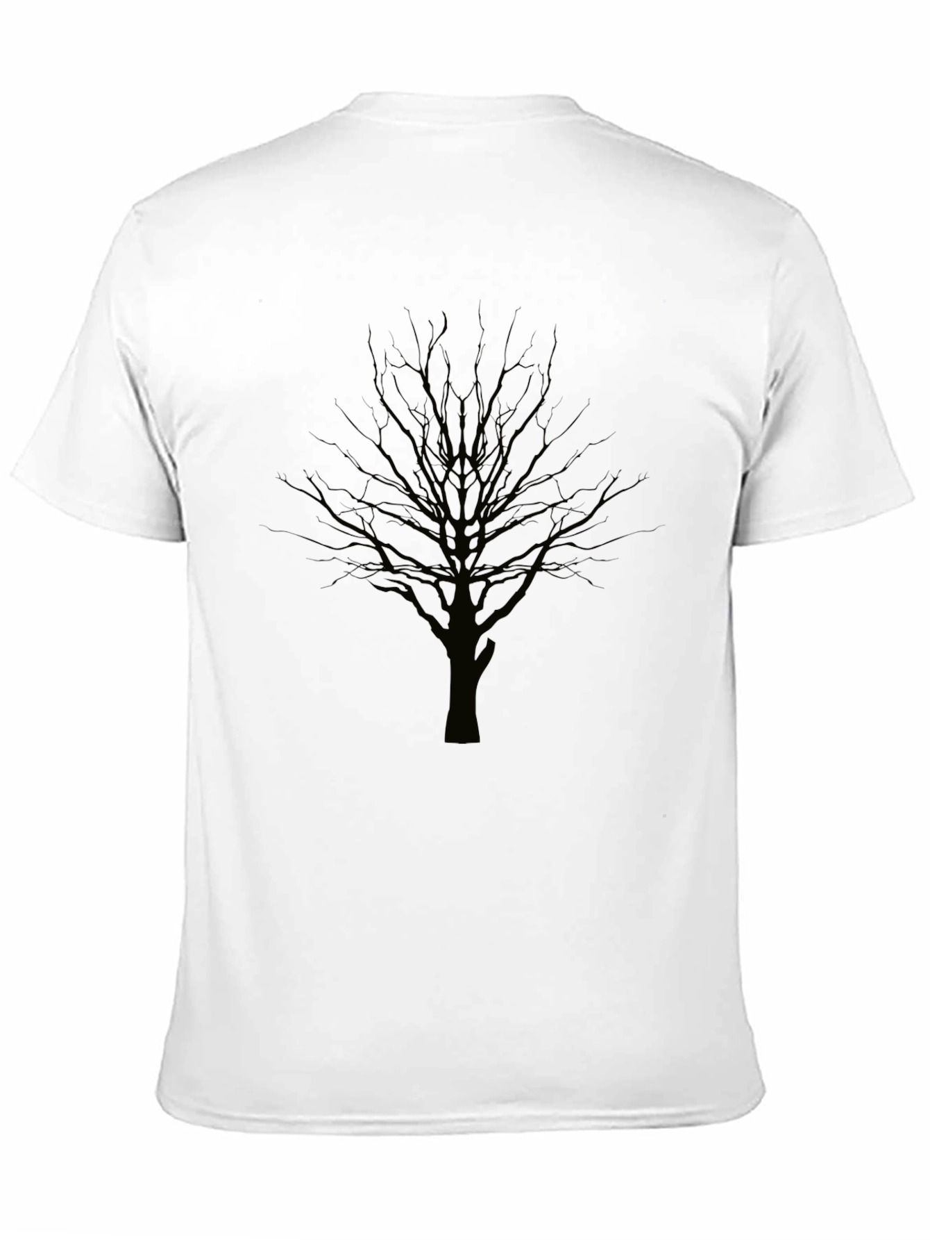 Black T-Shirt with Bare Tree Print