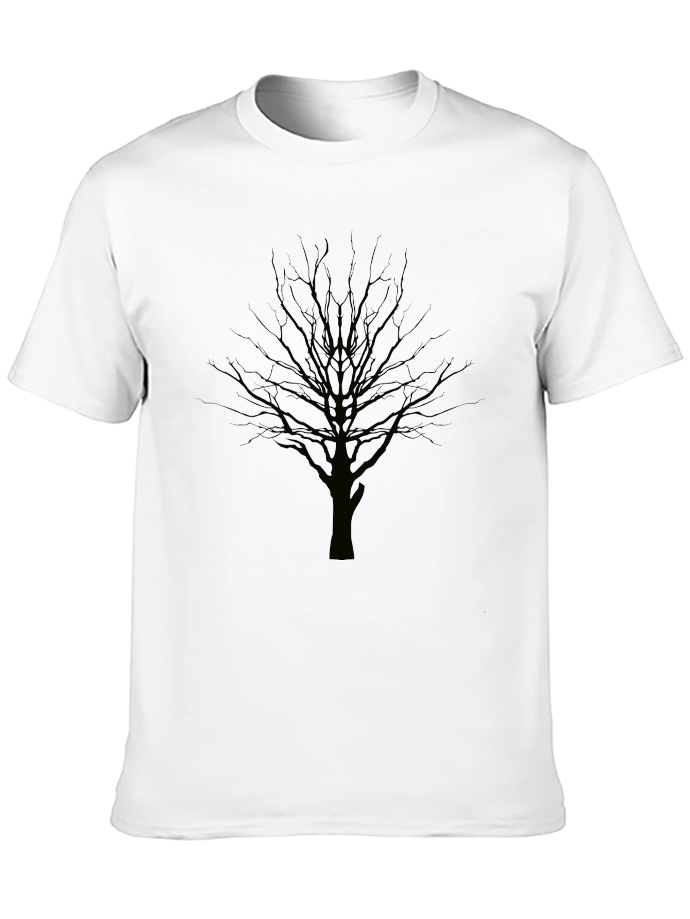 Black T-Shirt with Bare Tree Print