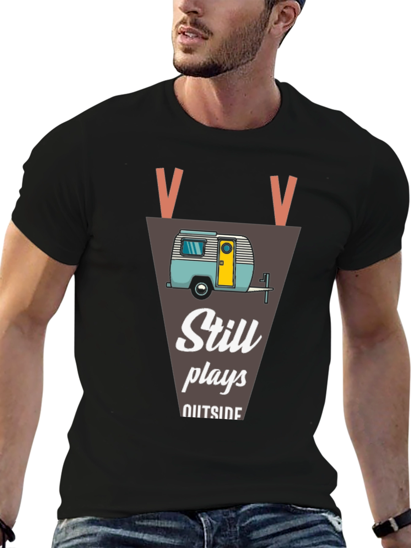 Still Plays Outside Camper Graphic T-Shirt