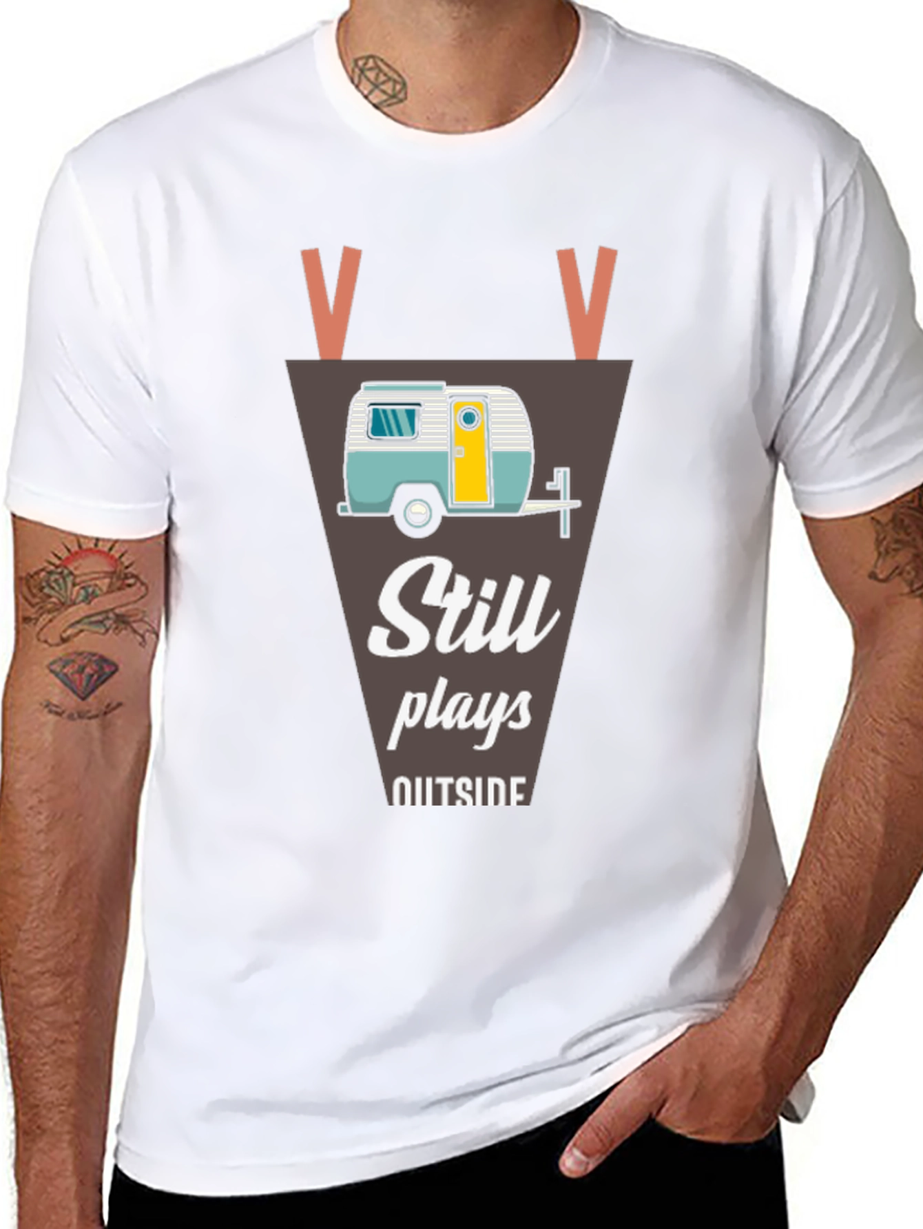 Still Plays Outside Camper Graphic T-Shirt