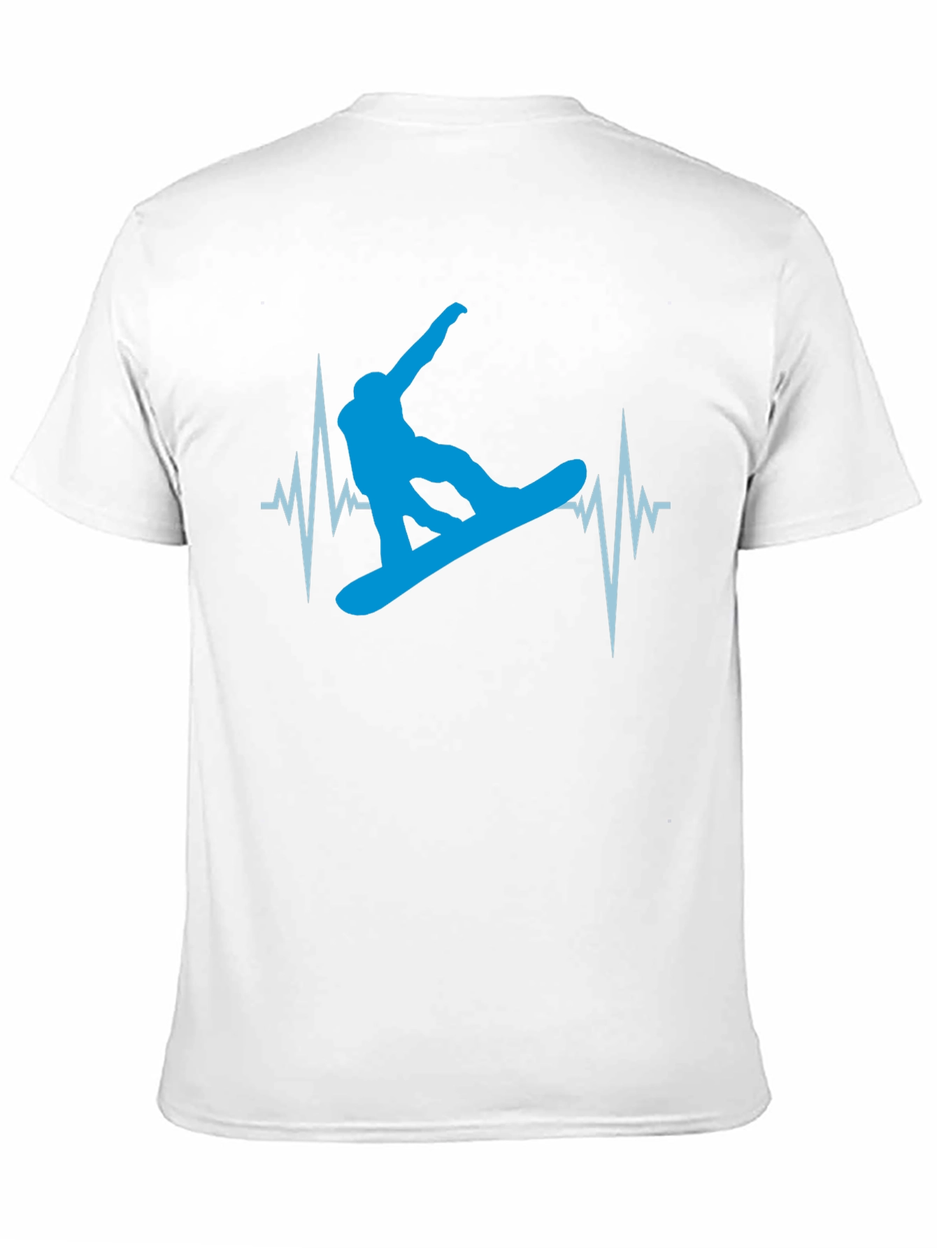 Snowboarding Heartbeat T-Shirt - Black Graphic Tee
