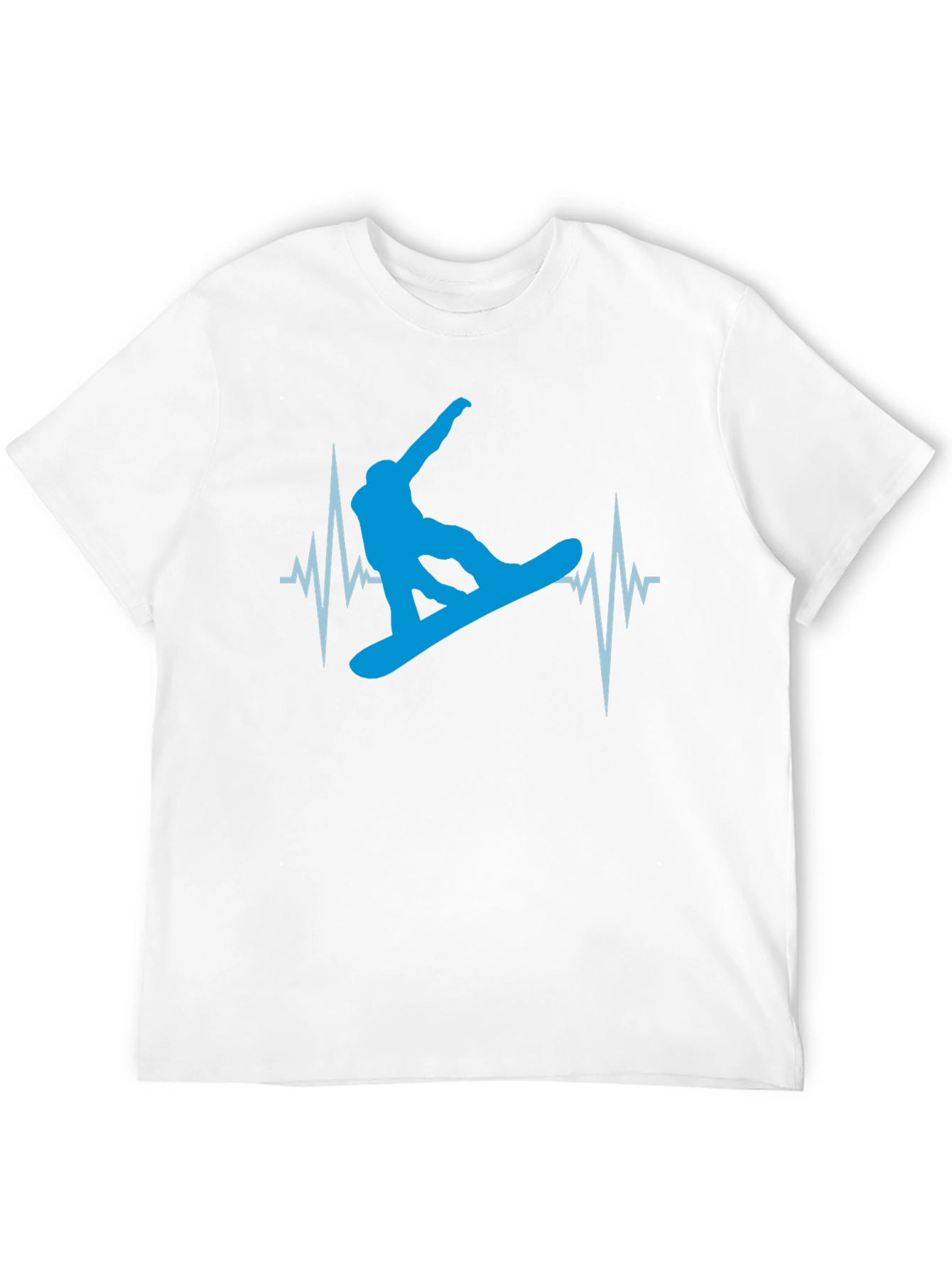 Snowboarding Heartbeat T-Shirt - Black Graphic Tee