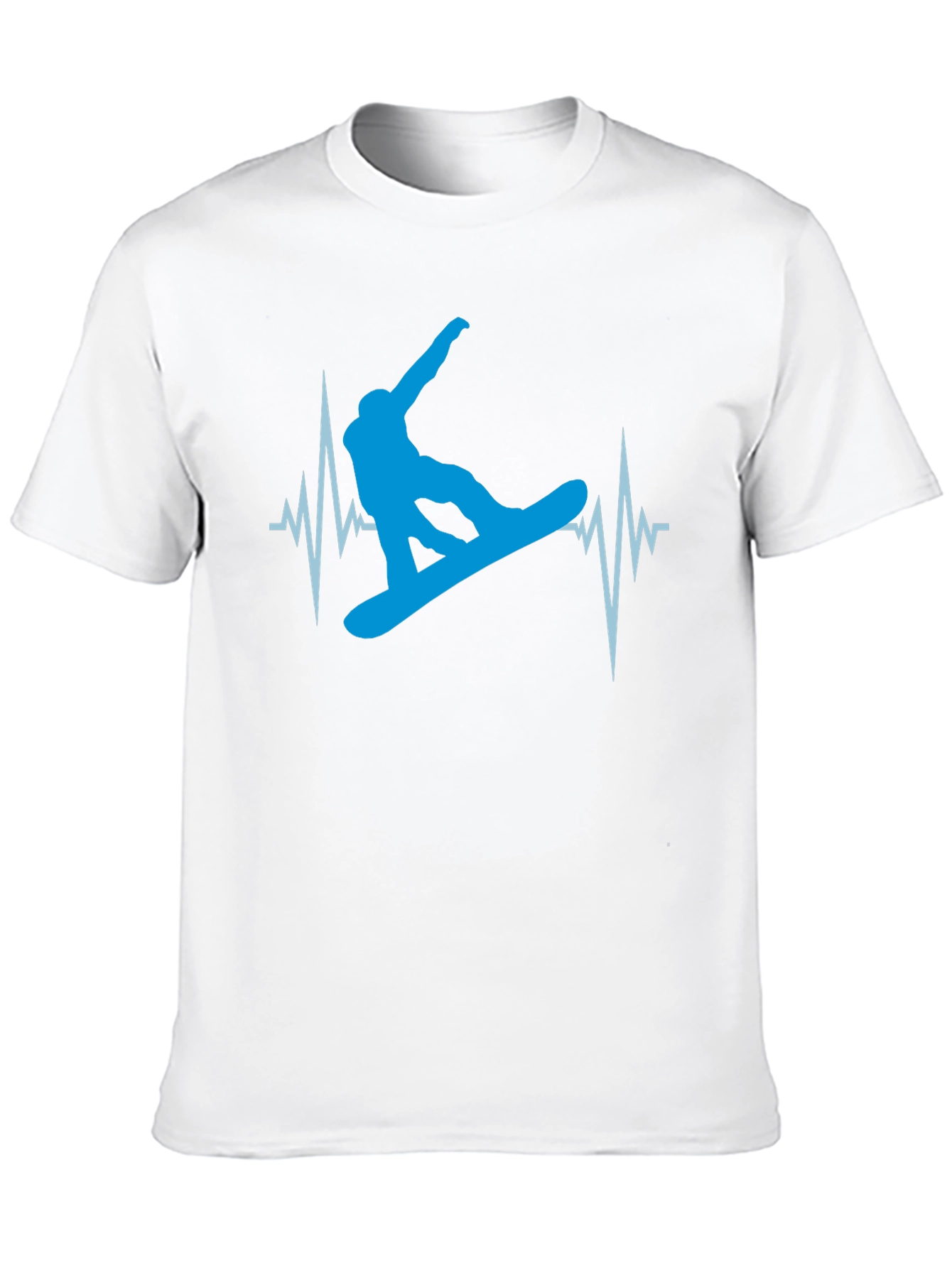 Snowboarding Heartbeat T-Shirt - Black Graphic Tee