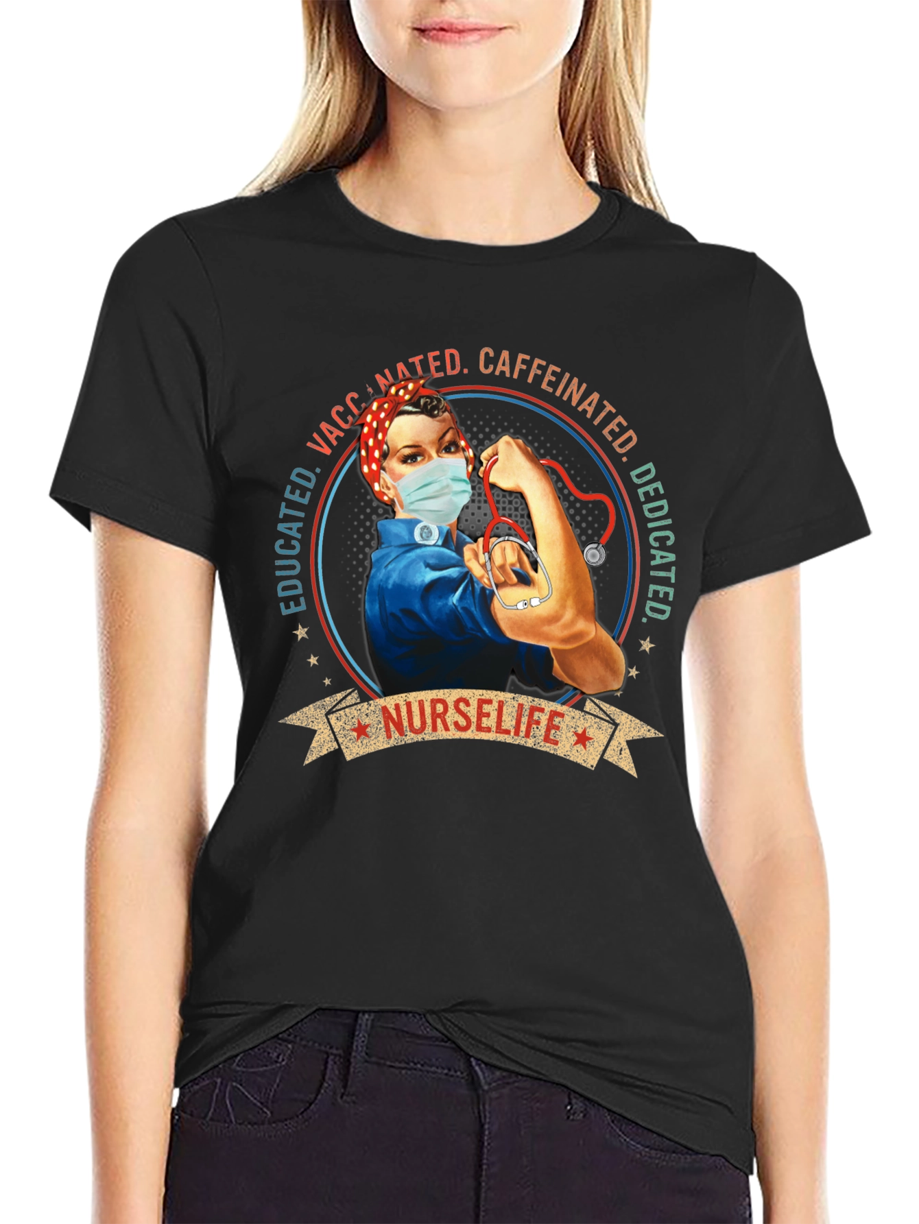 NurseLife Vaccinated Womens T-Shirt