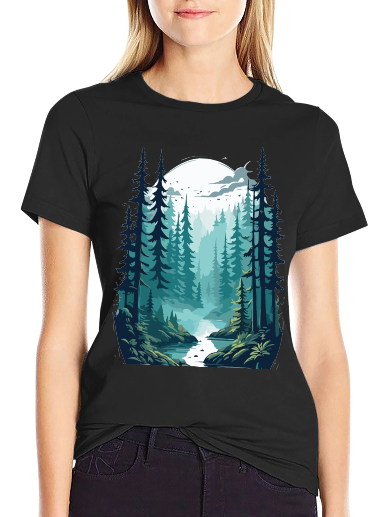 Natures Embrace Graphic Tee - Black