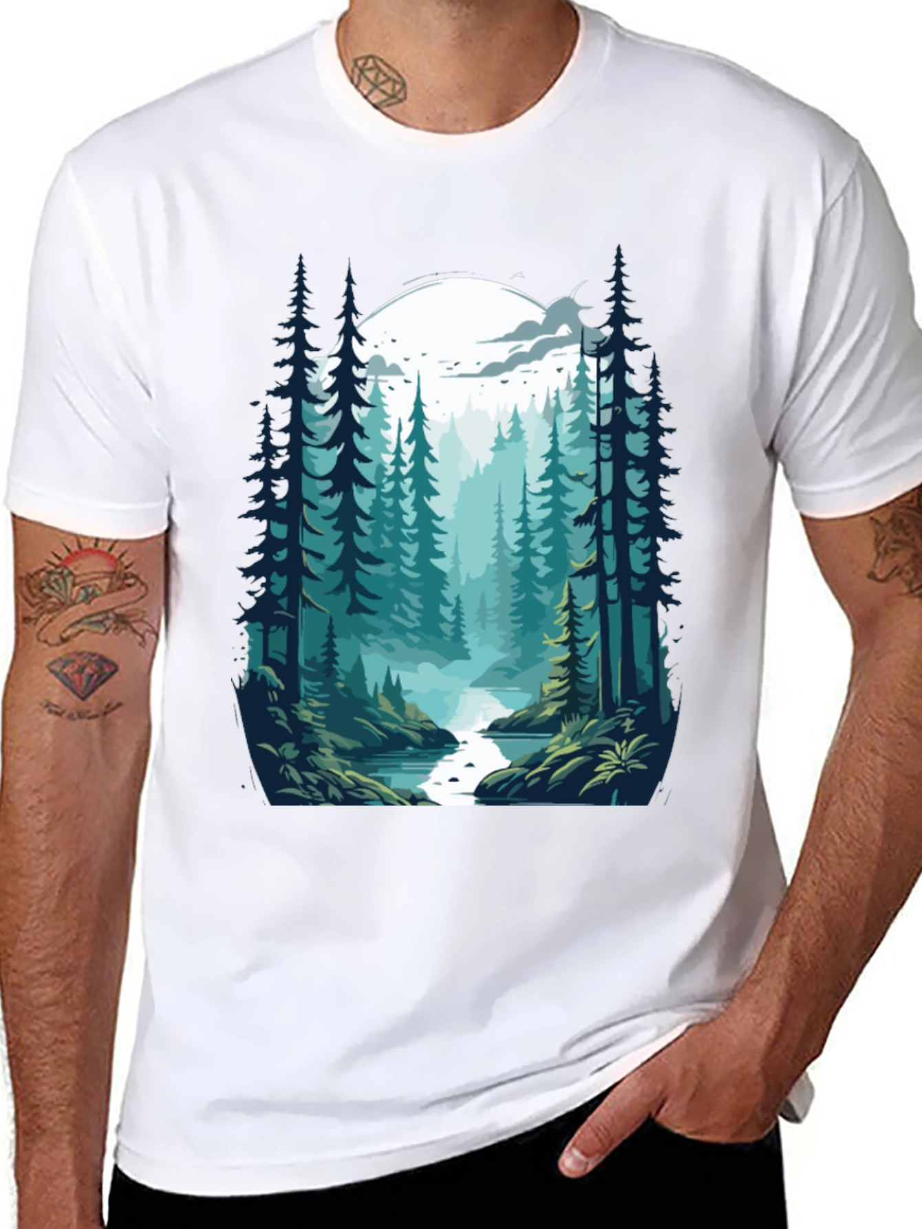 Natures Embrace Graphic Tee - Black