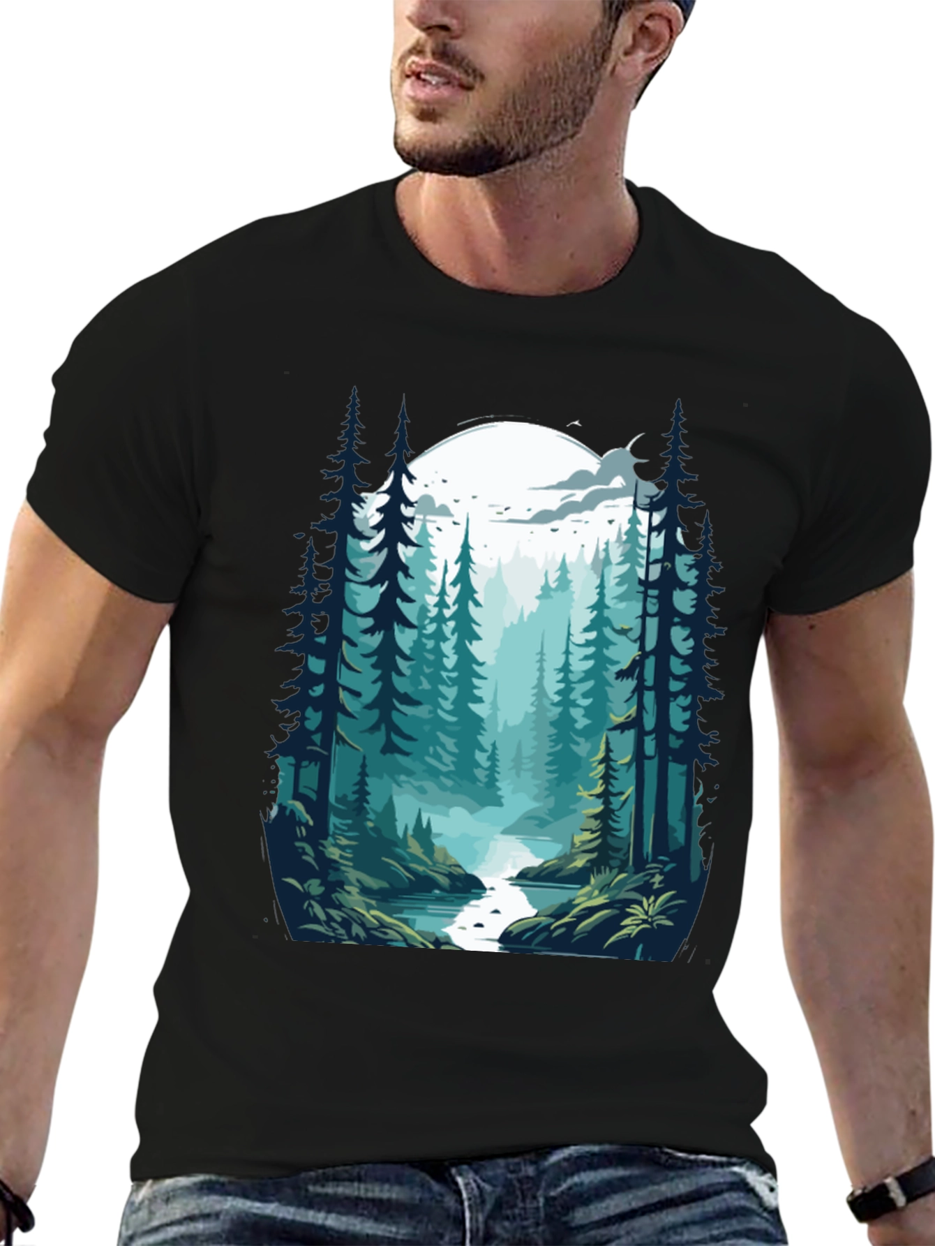 Natures Embrace Graphic Tee - Black
