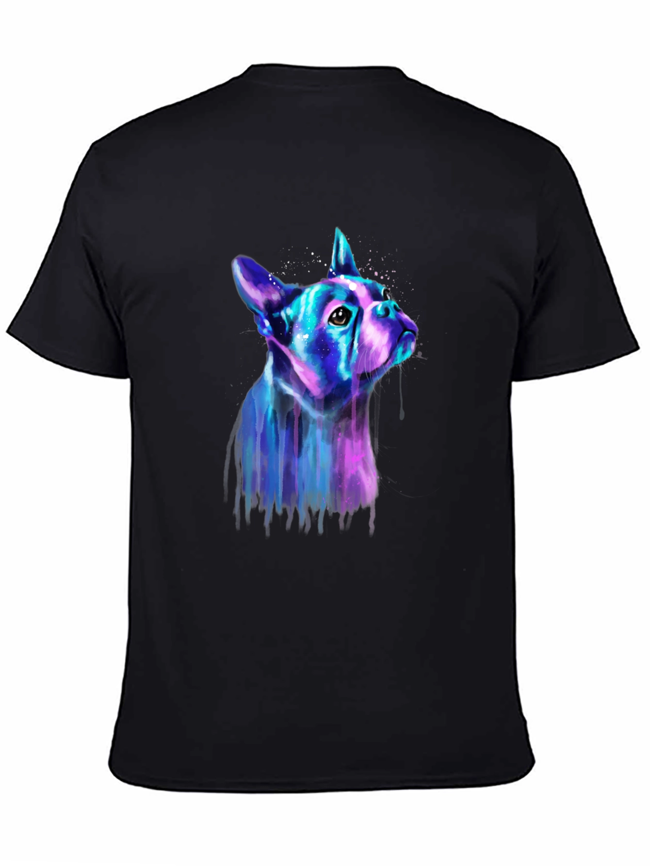 Neon Dog Graphic Tee - Mens Black T-Shirt