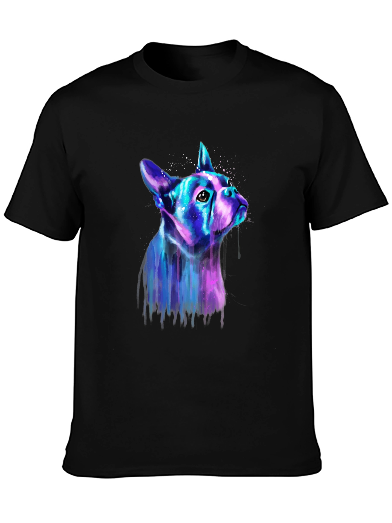 Neon Dog Graphic Tee - Mens Black T-Shirt