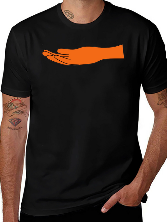 Open Hand Graphic Tee - Trendy Black T-Shirt