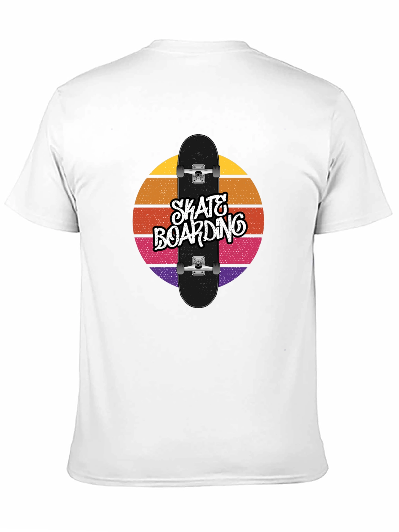 Retro Skateboarding T-Shirt - Sunset Design