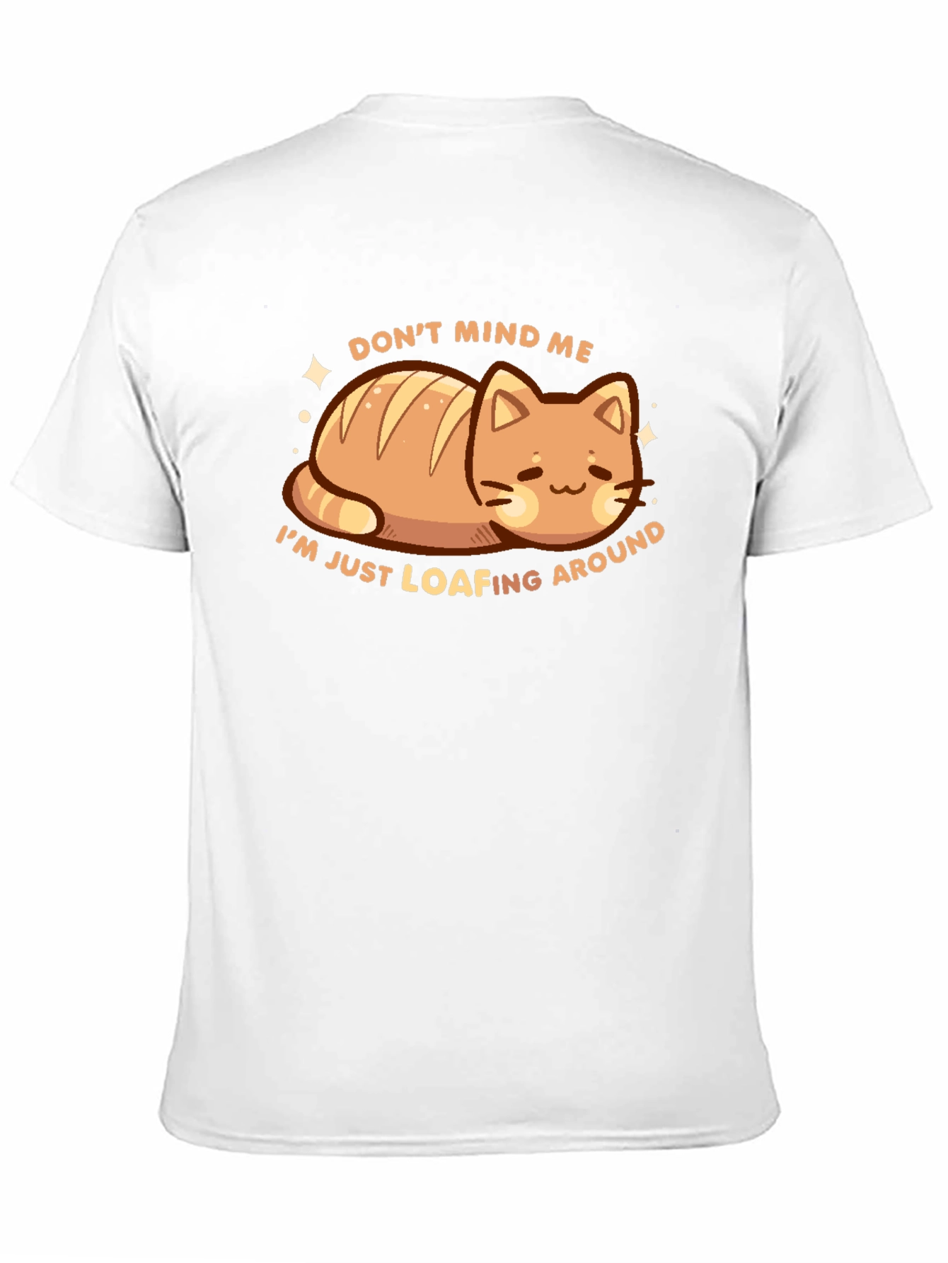 Loafing Around Cat Bread Funny Graphic Tee