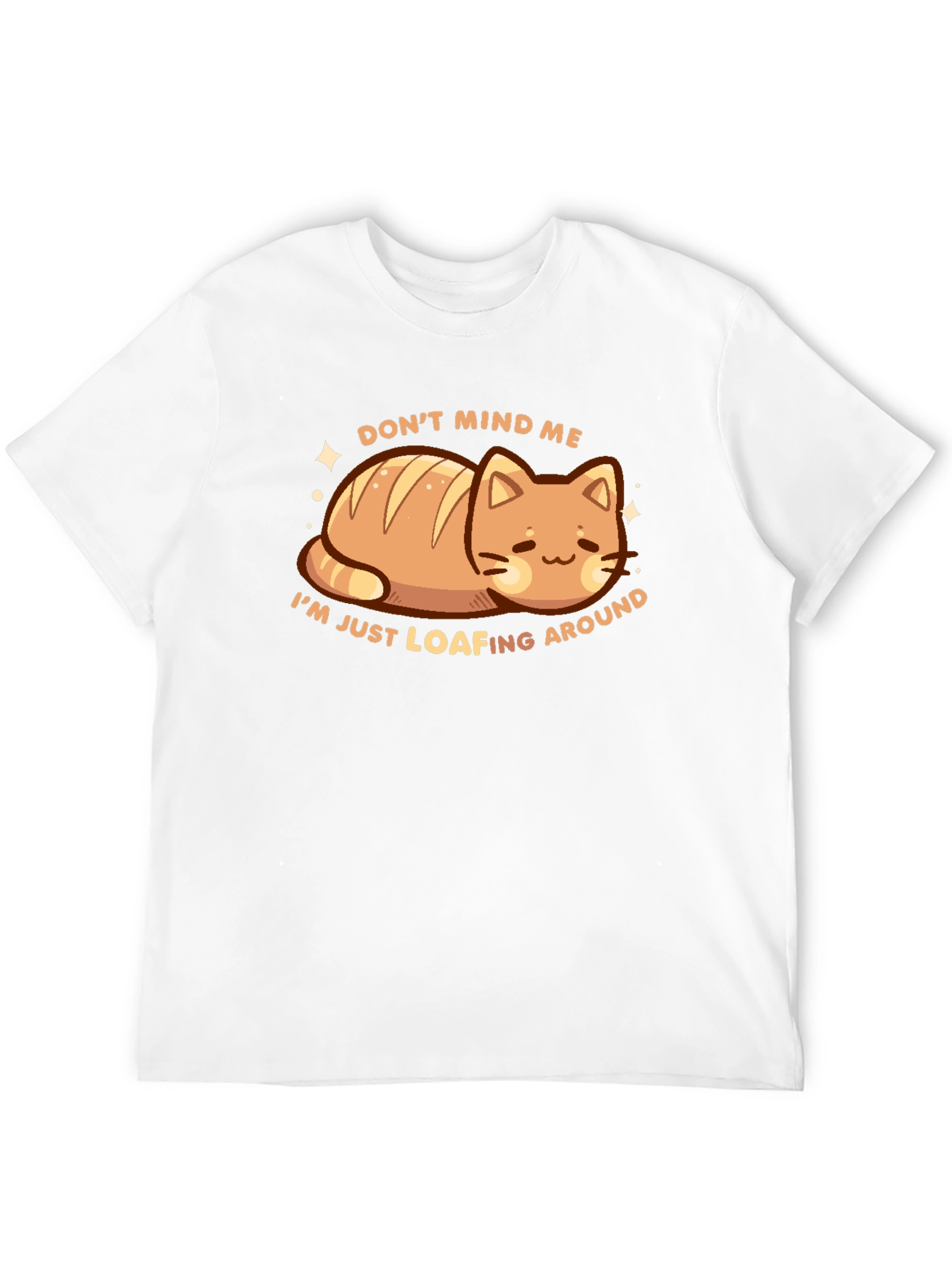 Loafing Around Cat Bread Funny Graphic Tee