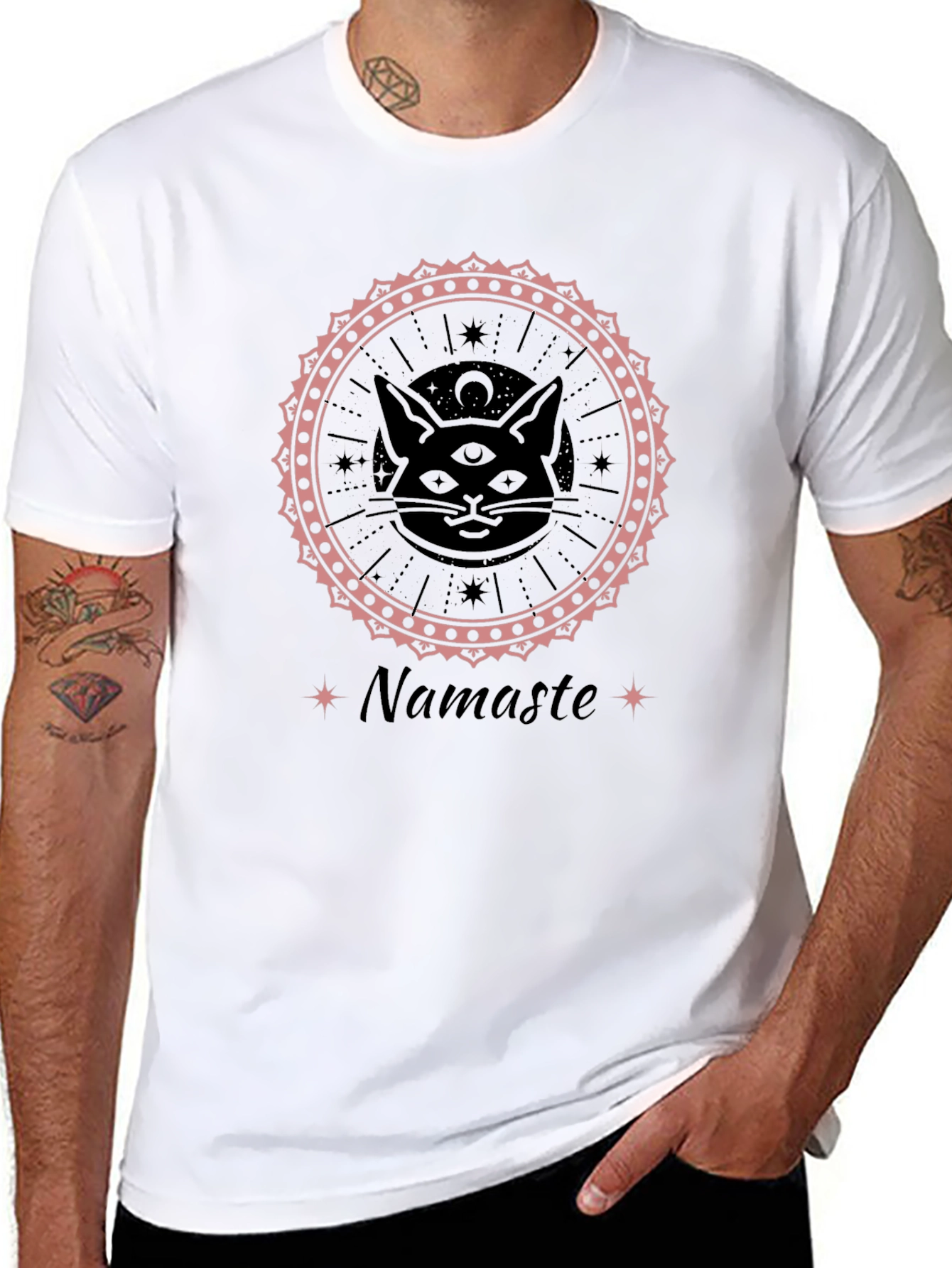Namaste Cat T-Shirt - Third Eye Chakra Tee