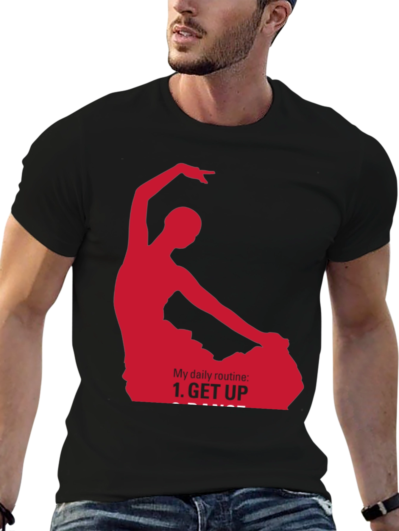 Dance Routine Graphic T-Shirt - Black