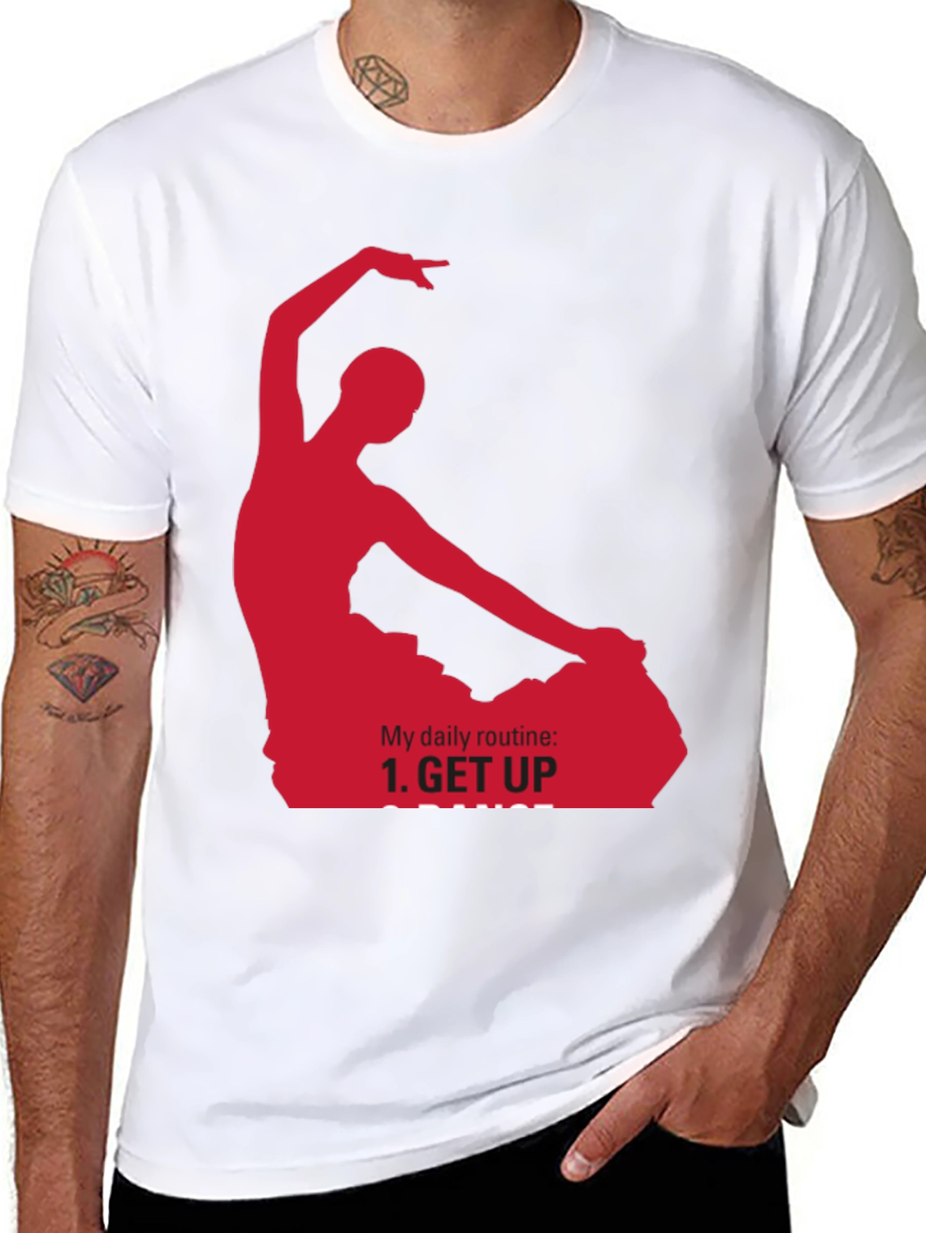 Dance Routine Graphic T-Shirt - Black