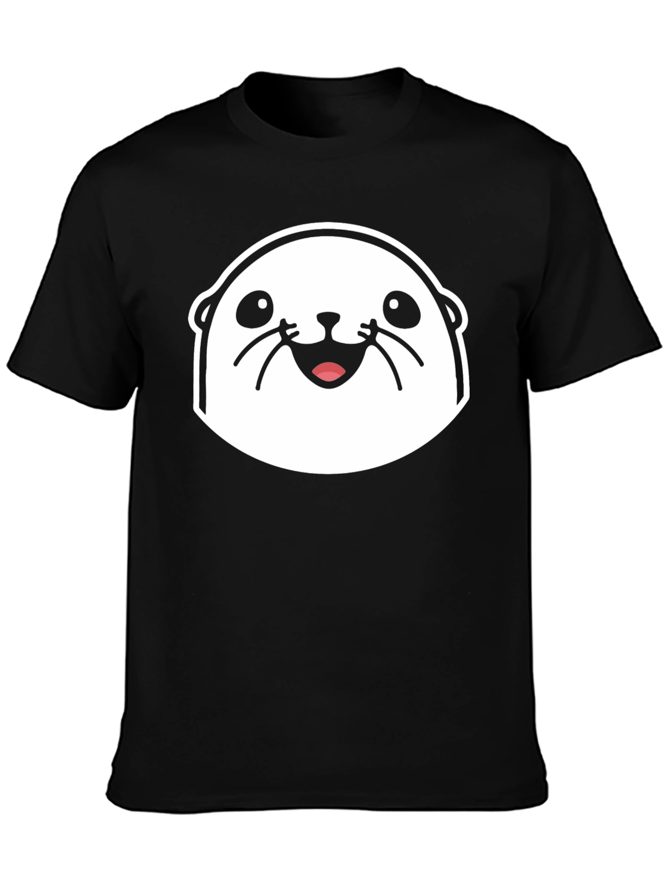 Cute Otter Graphic Black T-Shirt