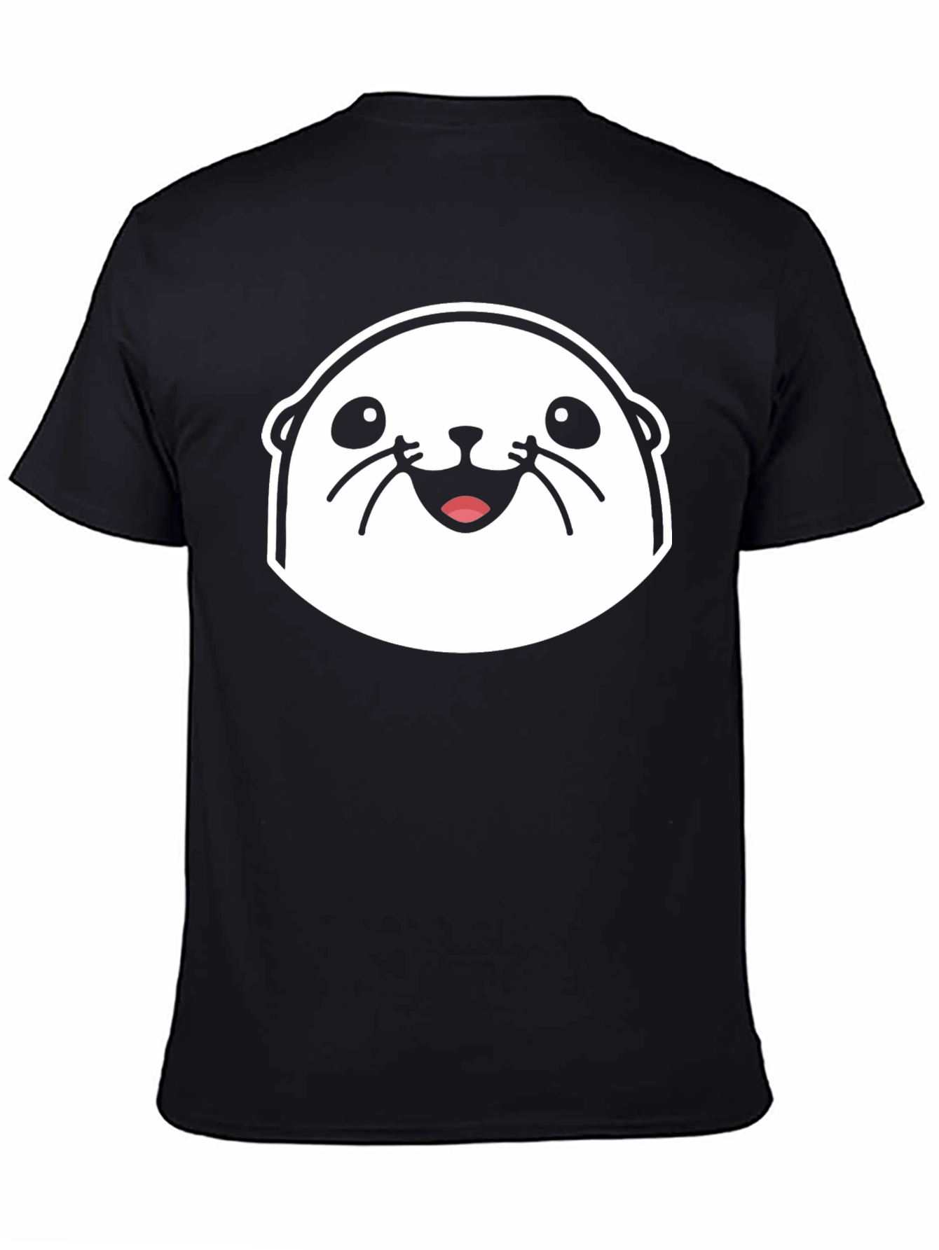 Cute Otter Graphic Black T-Shirt