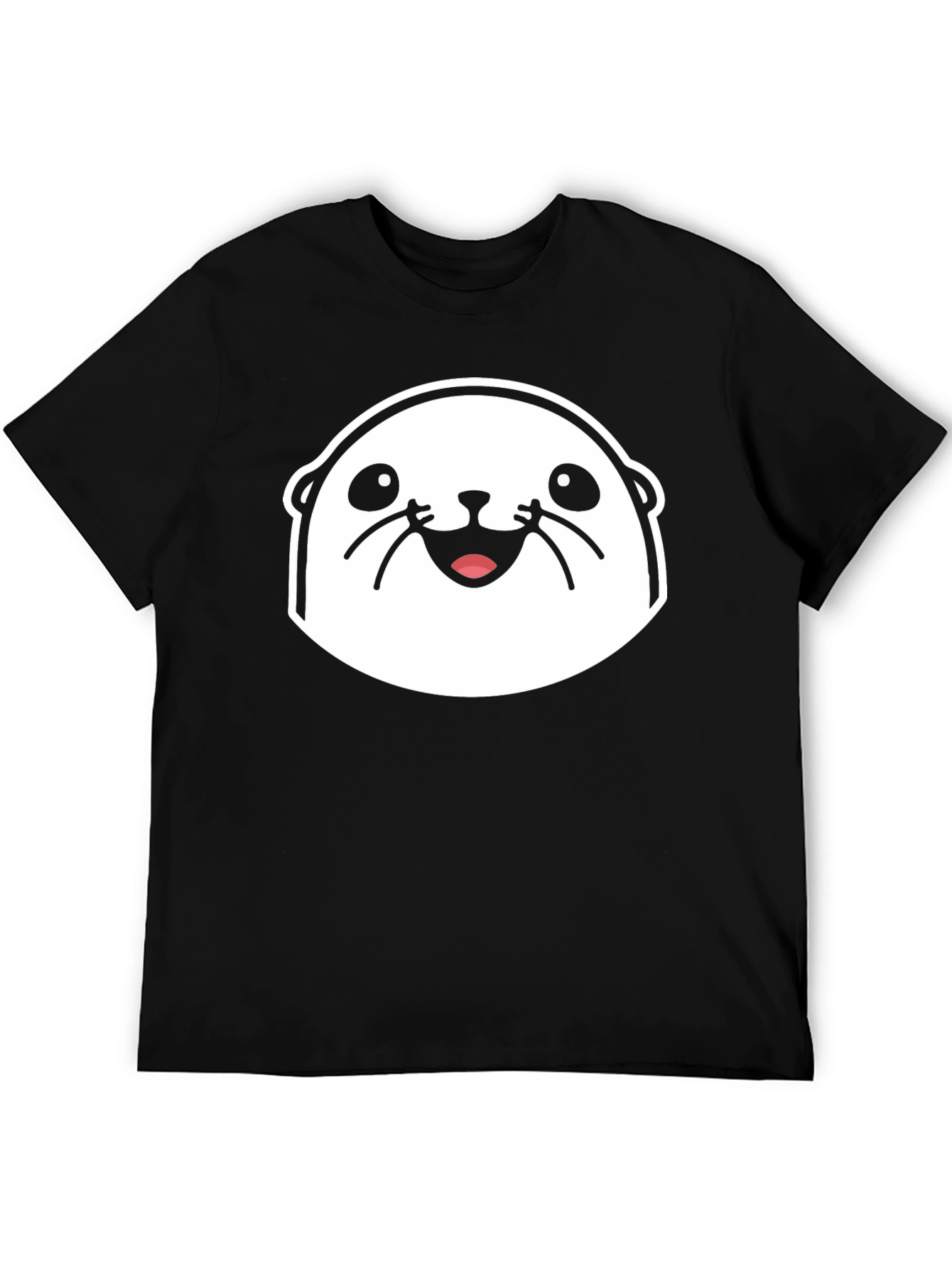 Cute Otter Graphic Black T-Shirt