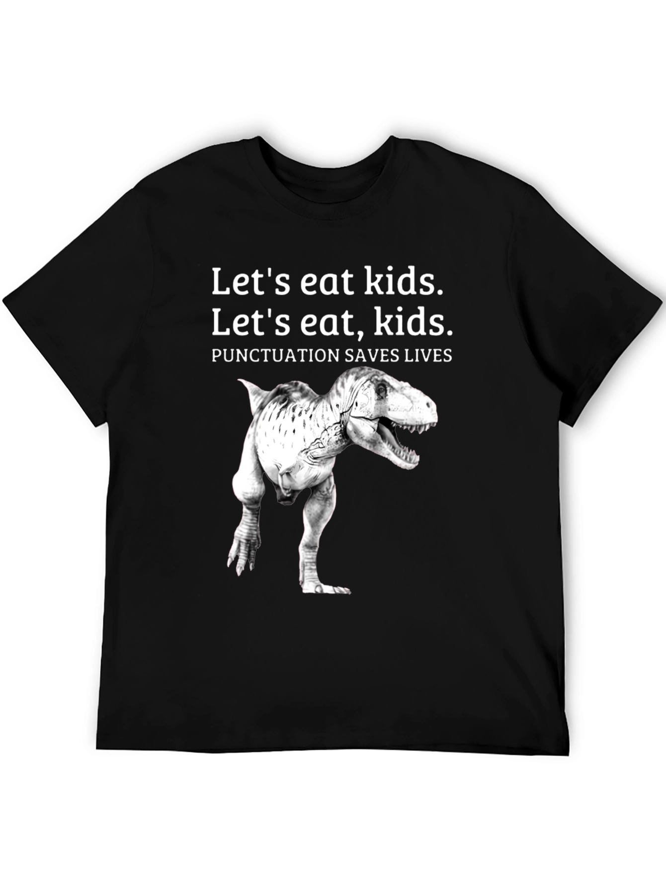 Punctuation Saves Lives T-Rex Graphic Tee