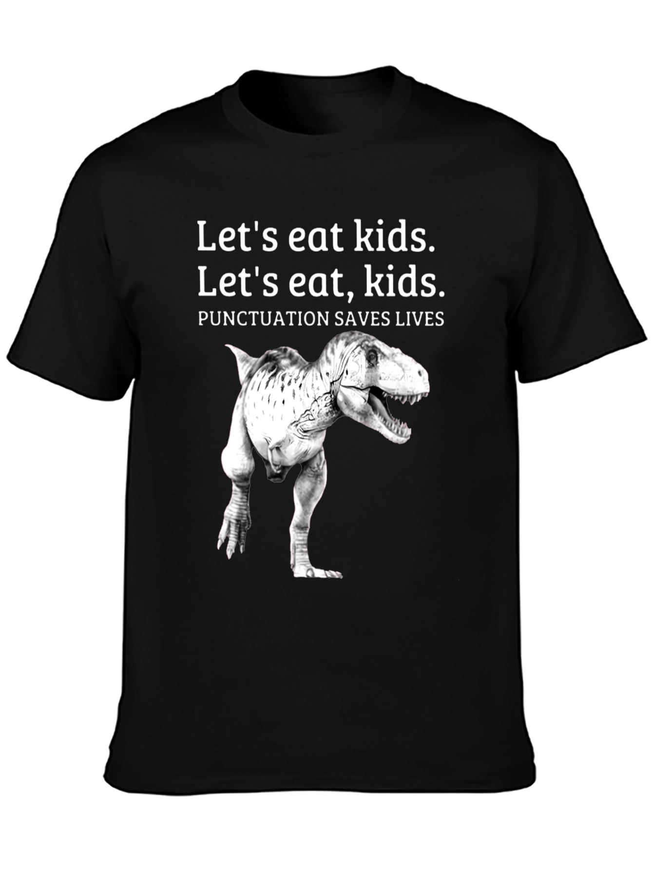 Punctuation Saves Lives T-Rex Graphic Tee