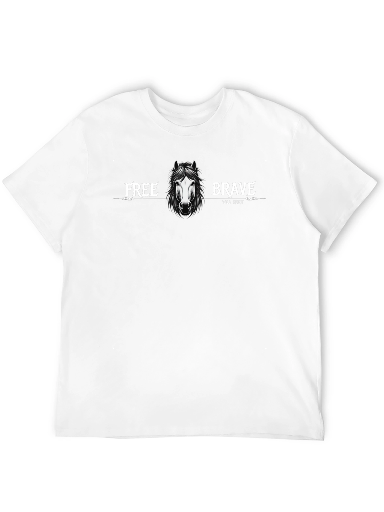 Wild Spirit Horse Graphic Black T-Shirt