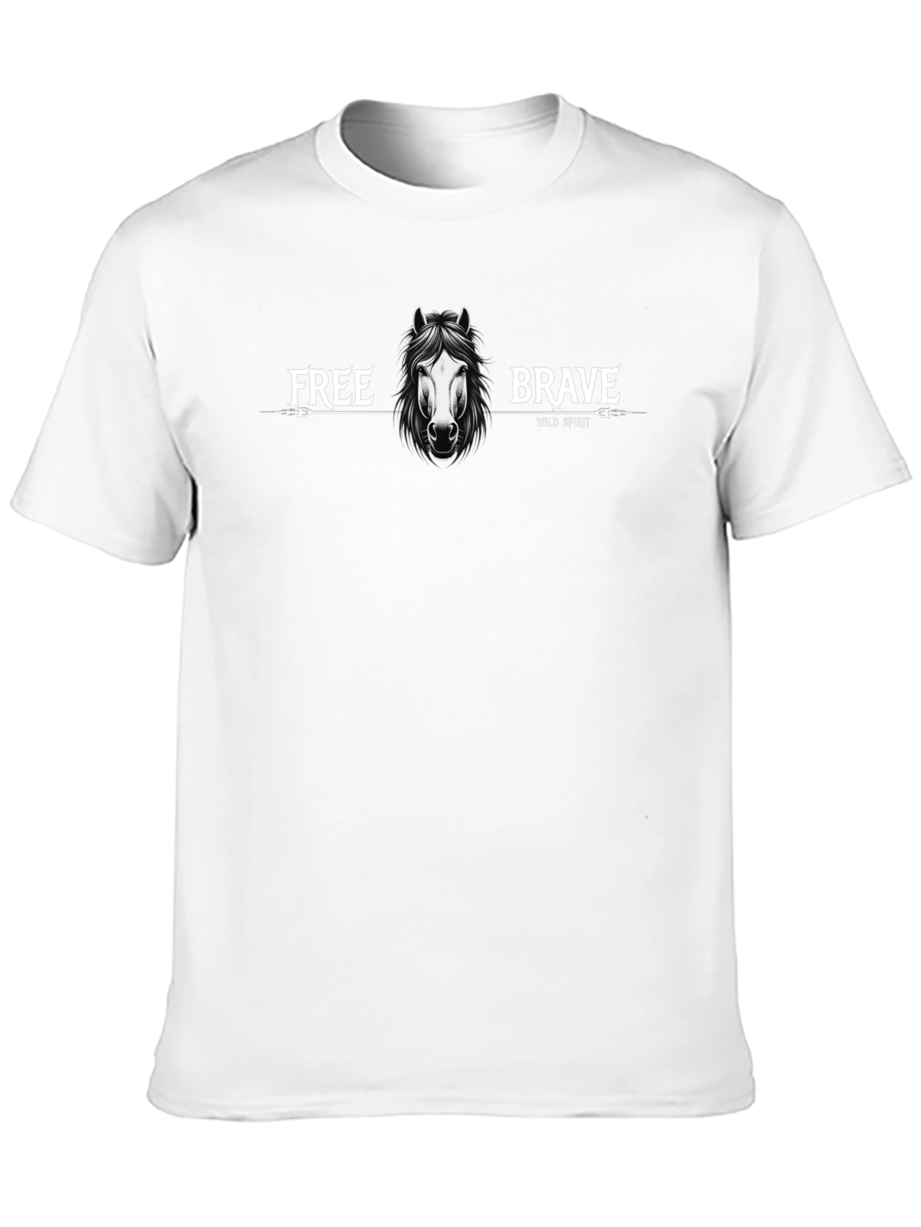 Wild Spirit Horse Graphic Black T-Shirt