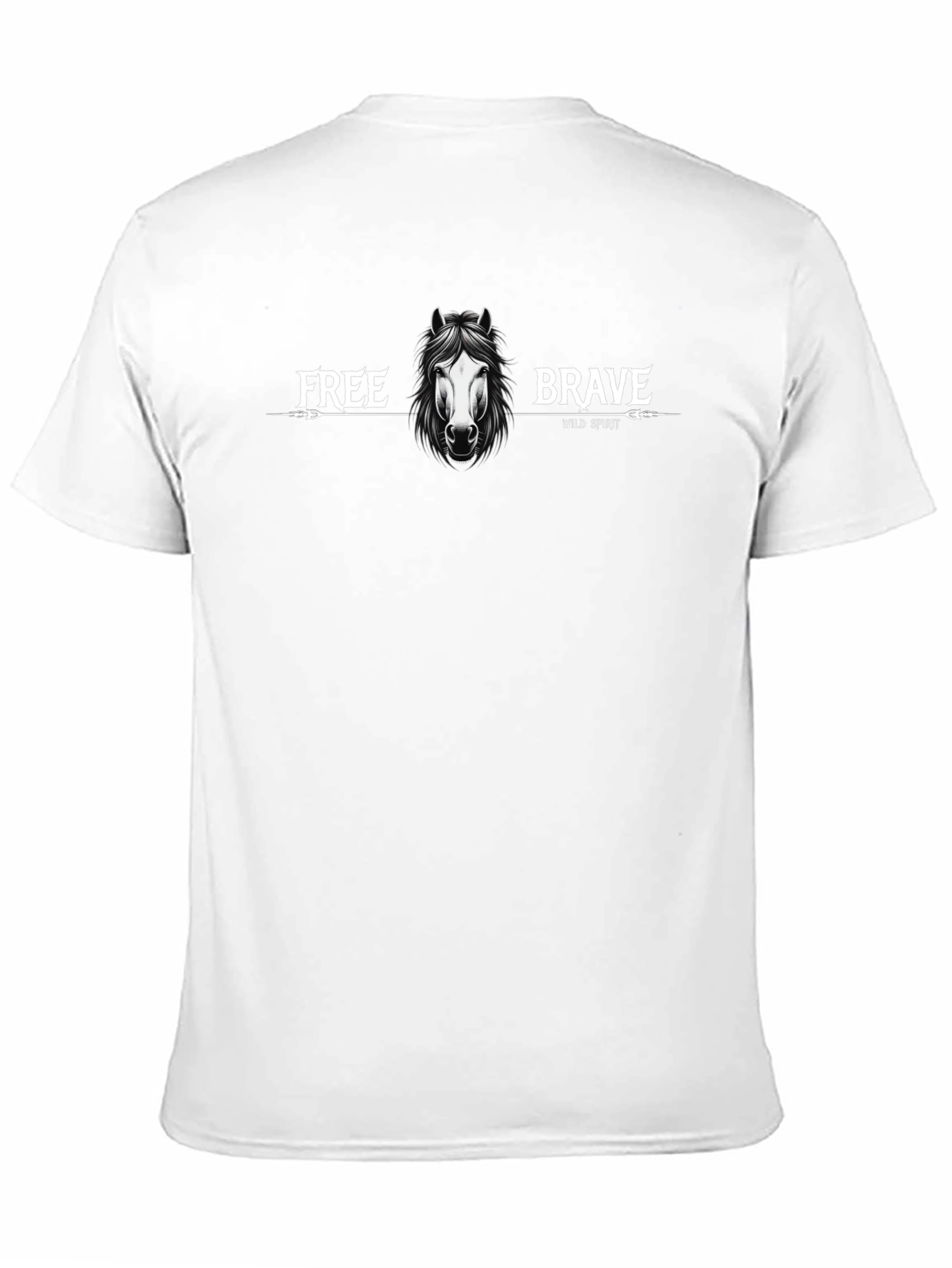 Wild Spirit Horse Graphic Black T-Shirt