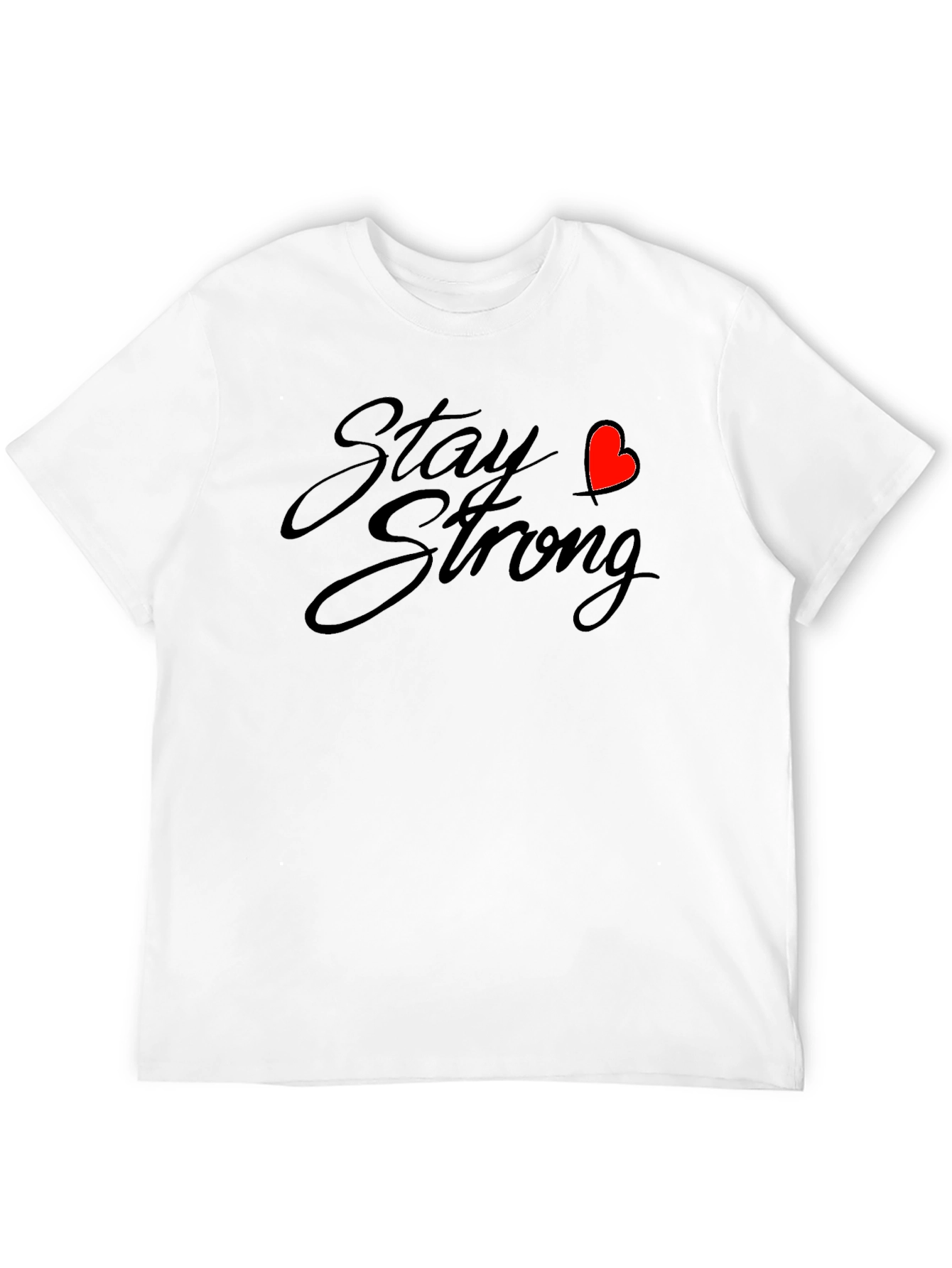 Stay Strong Graphic Tee - Black Casual Comfort