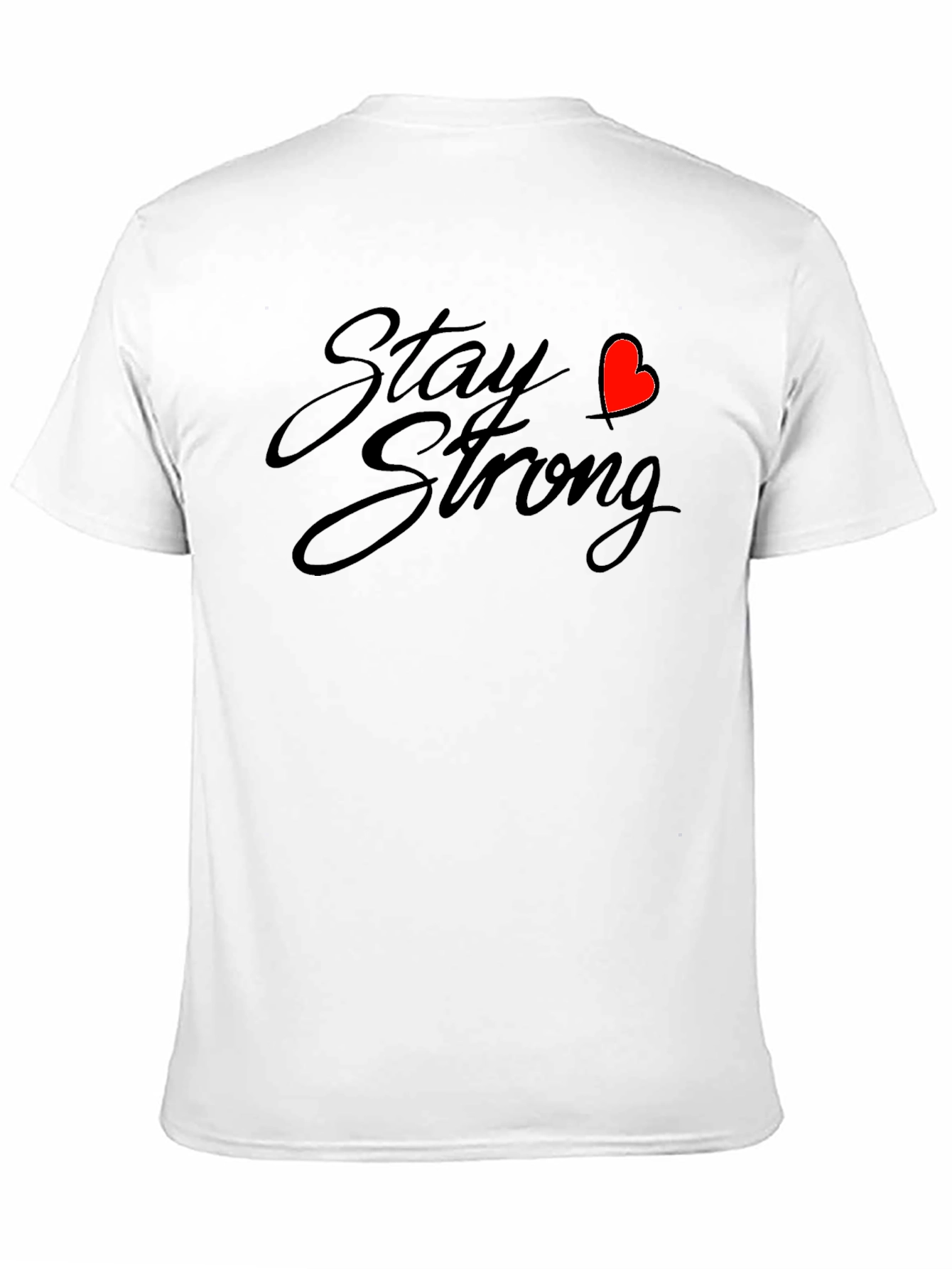 Stay Strong Graphic Tee - Black Casual Comfort