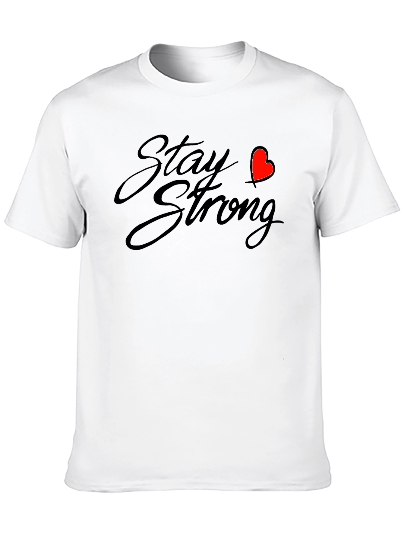 Stay Strong Graphic Tee - Black Casual Comfort
