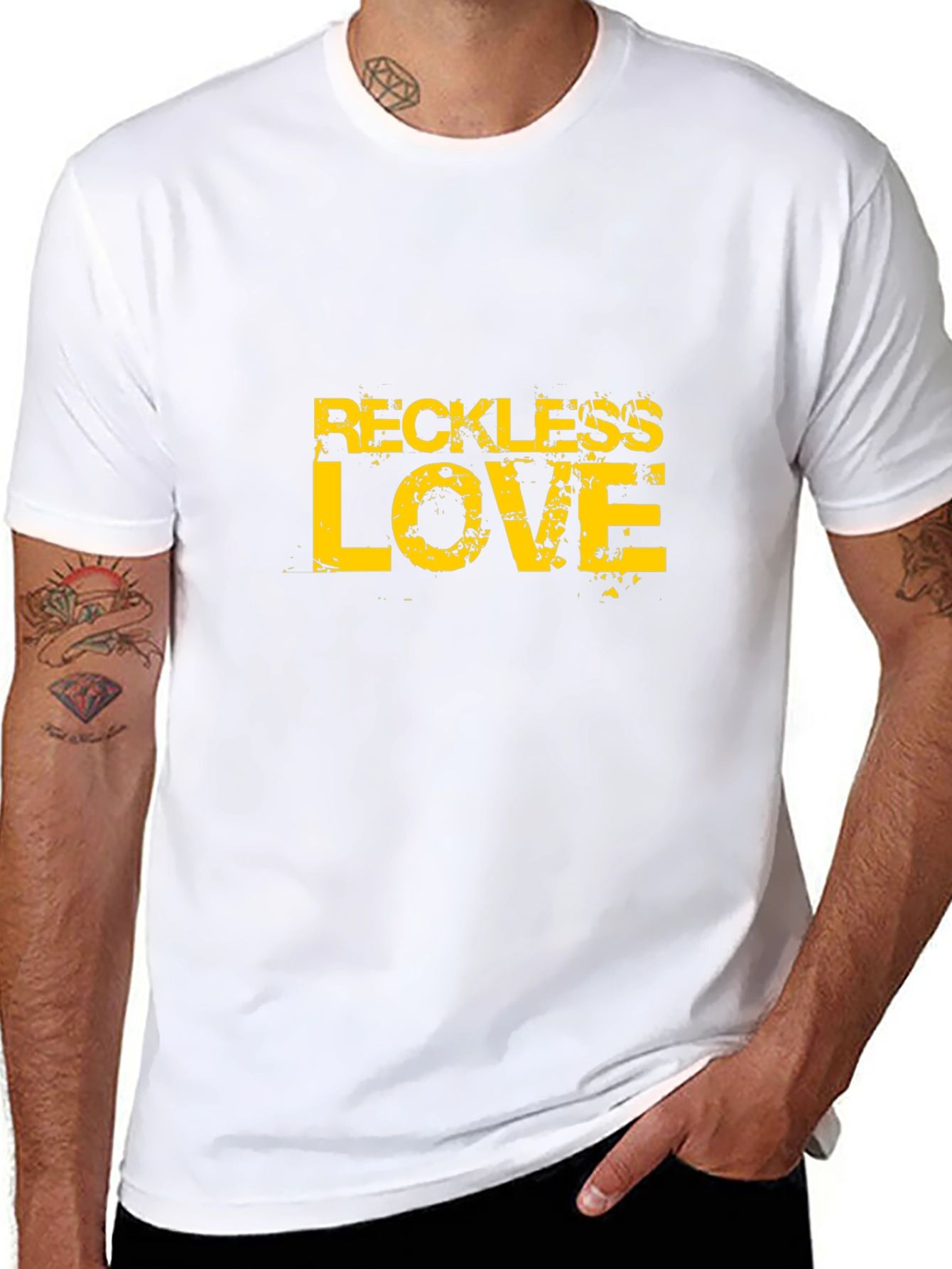 Reckless Love Graphic Print Black T-Shirt