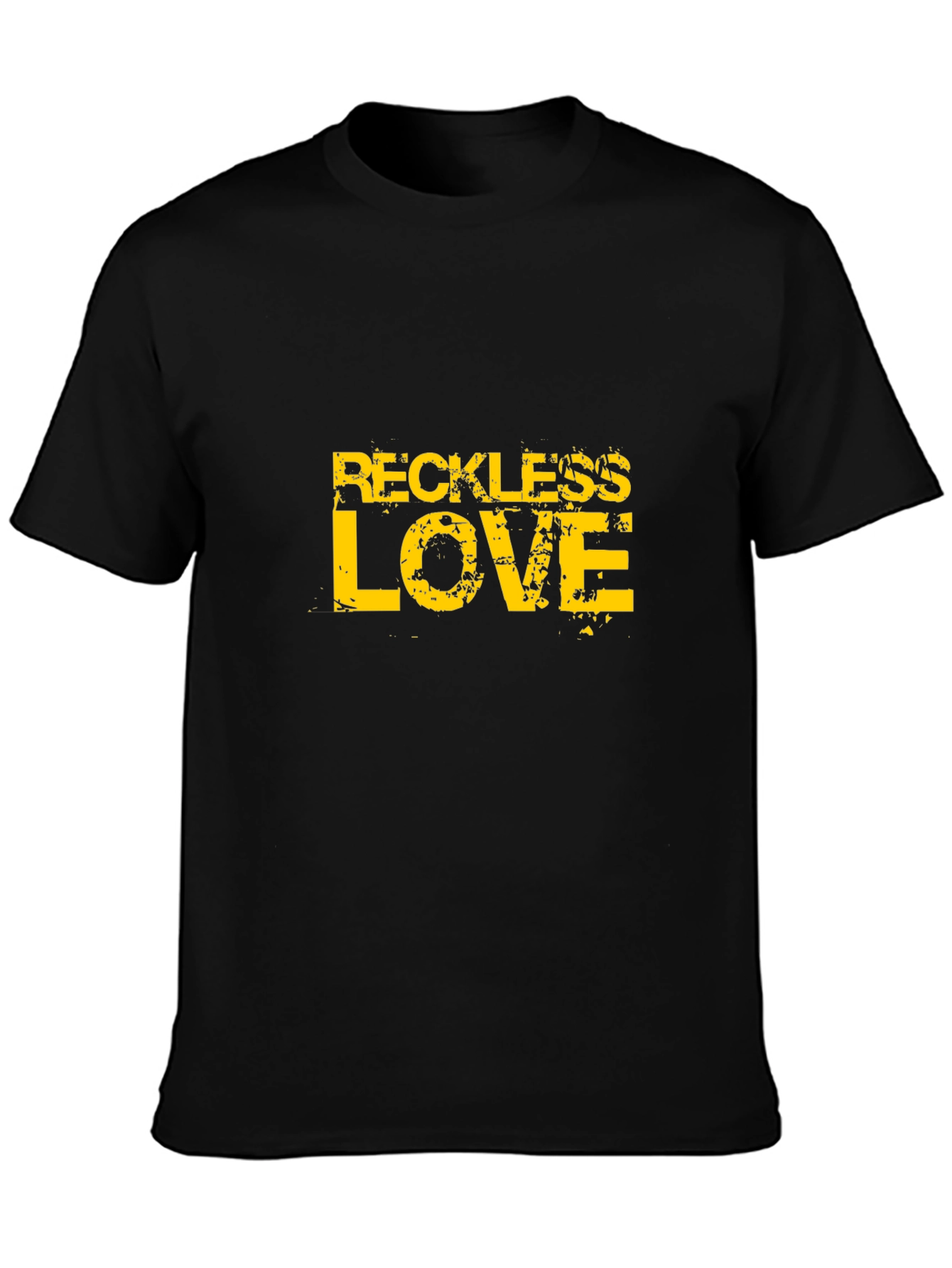 Reckless Love Graphic Print Black T-Shirt