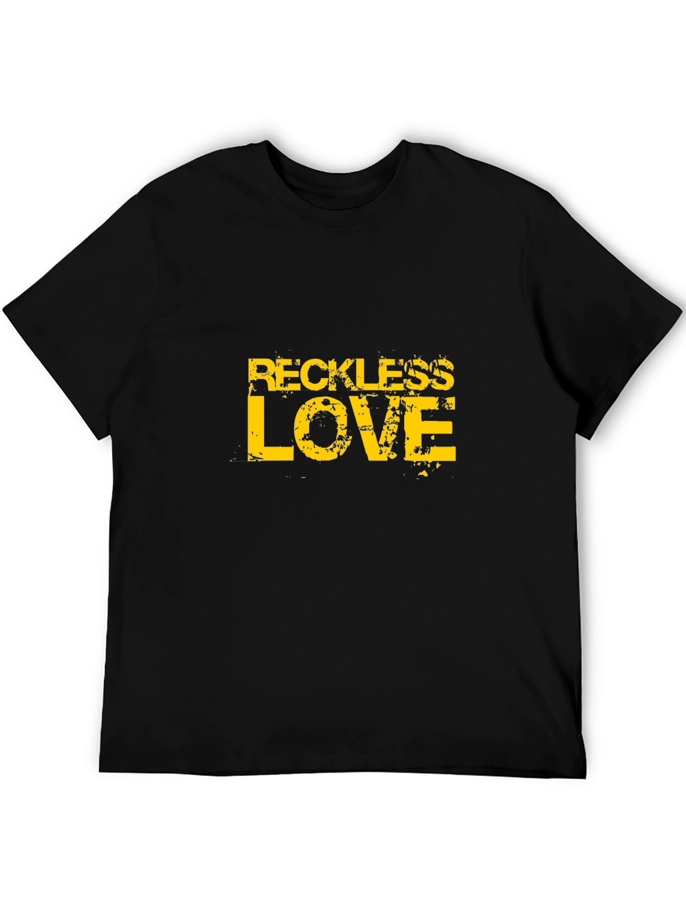 Reckless Love Graphic Print Black T-Shirt