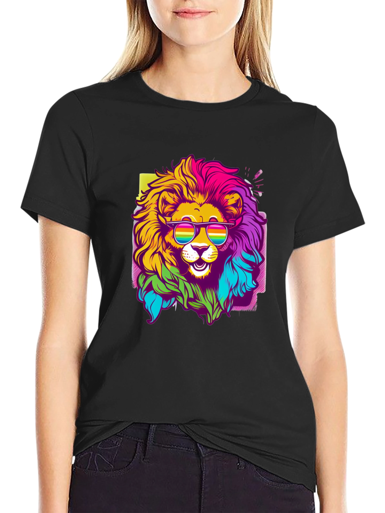 Rainbow Lion Graphic Tee