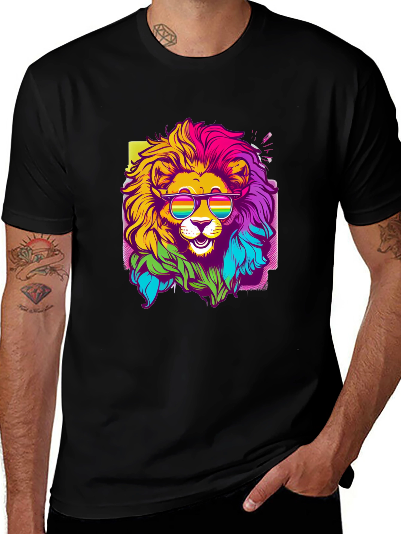 Rainbow Lion Graphic Tee