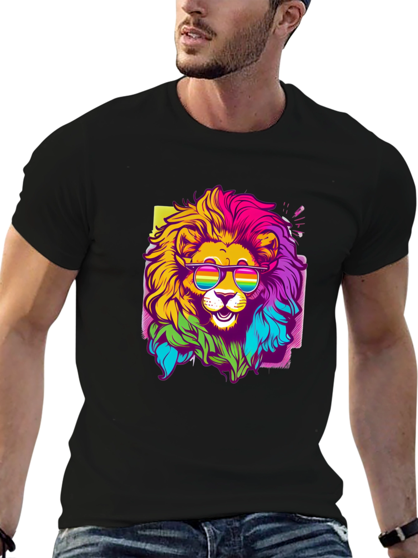 Rainbow Lion Graphic Tee