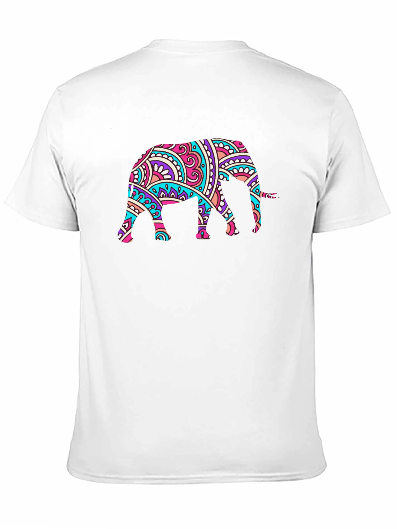 Elephant Mandala Graphic Black T-Shirt