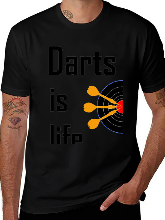 Darts is Life Black Graphic Tee