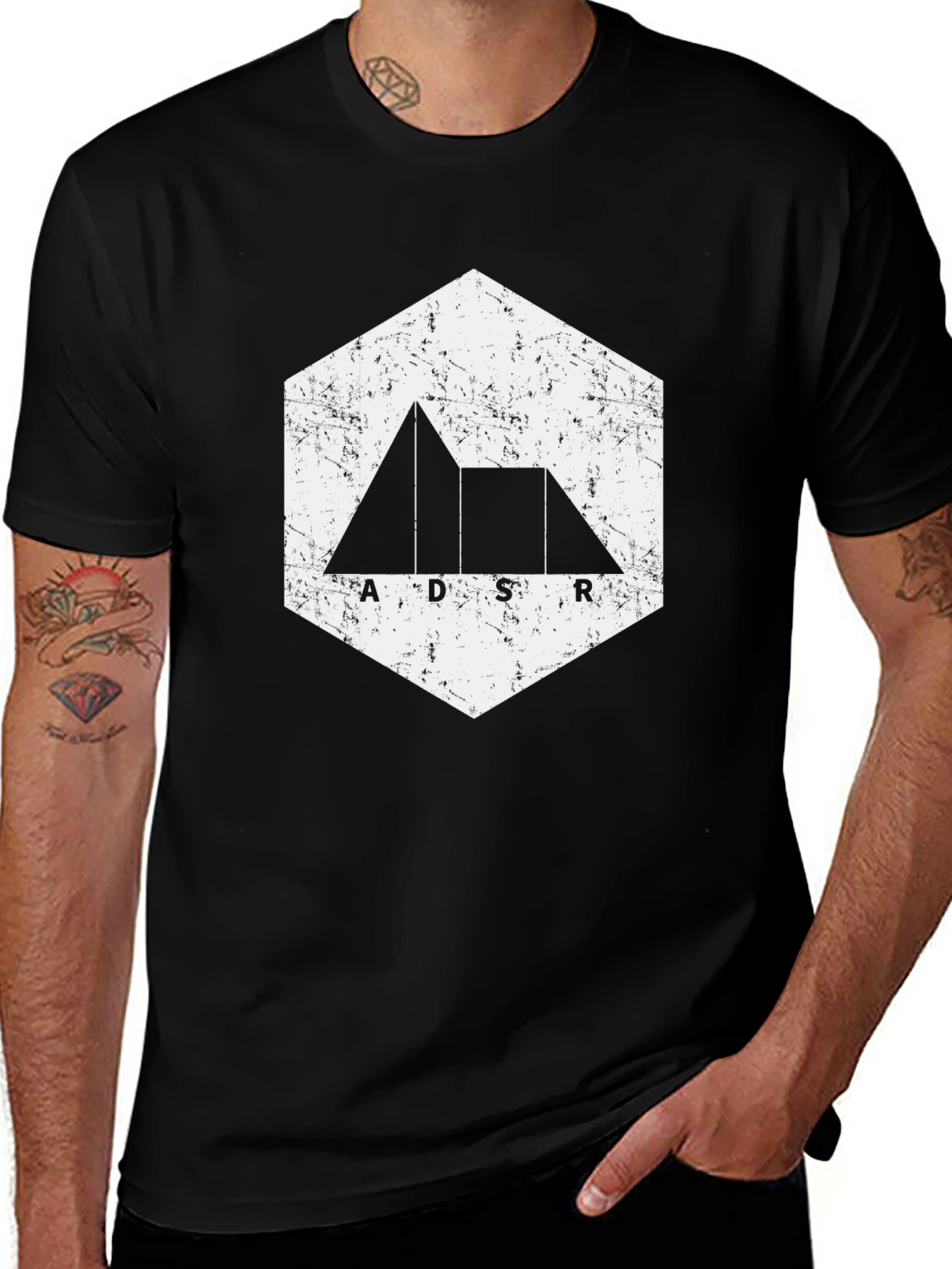 ADSR Hexagon Graphic Black T-Shirt