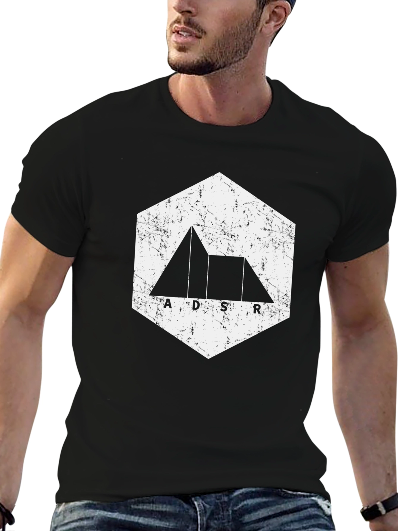 ADSR Hexagon Graphic Black T-Shirt