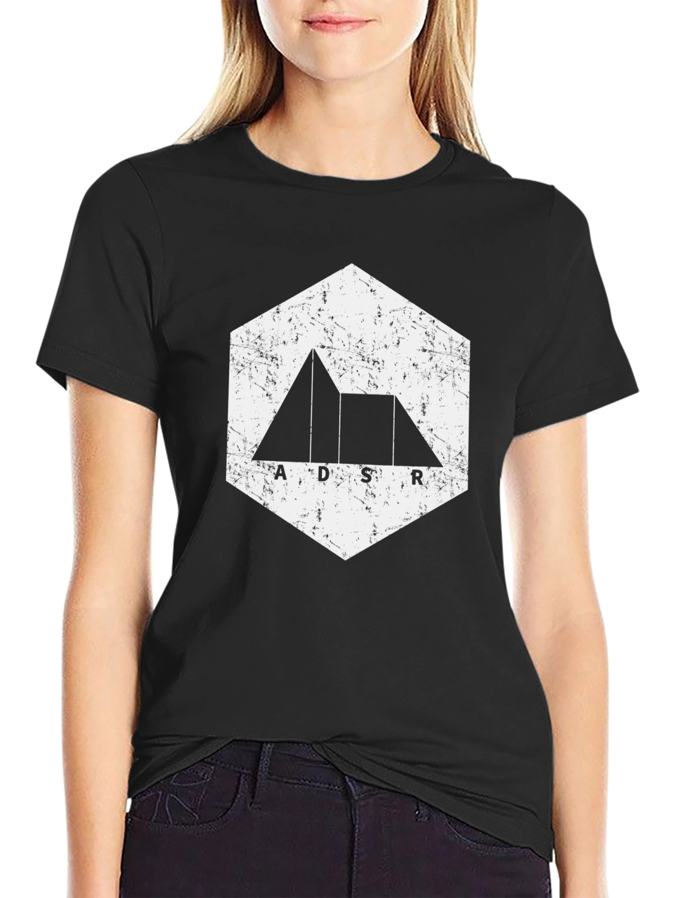 ADSR Hexagon Graphic Black T-Shirt