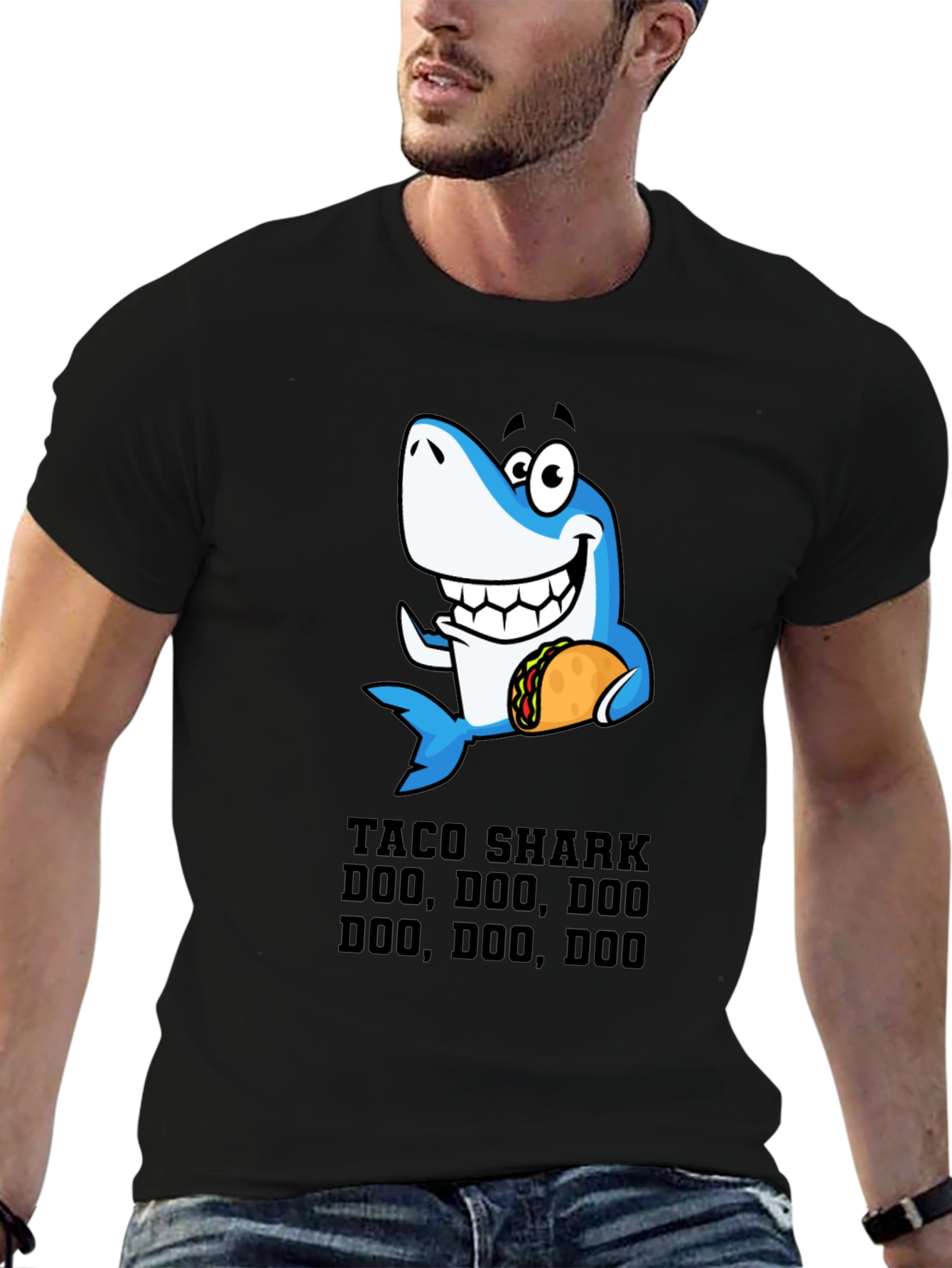 Taco Shark Doo Doo Funny Graphic Tee