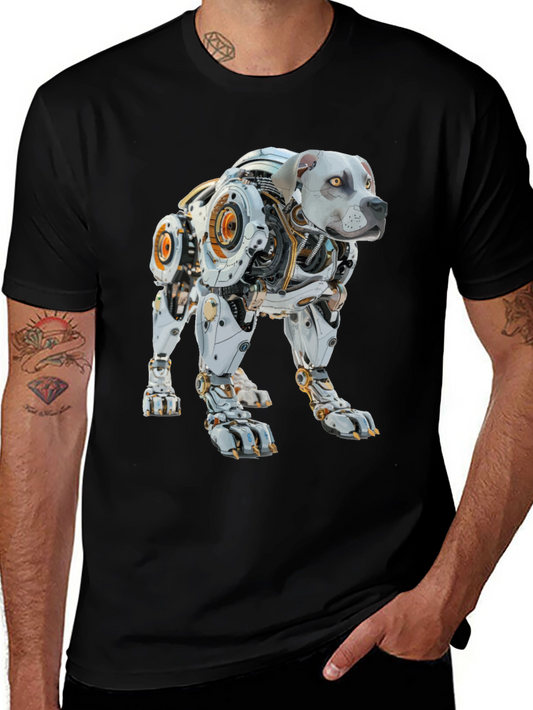 Robotic Dog T-Shirt - Cyberpunk Style
