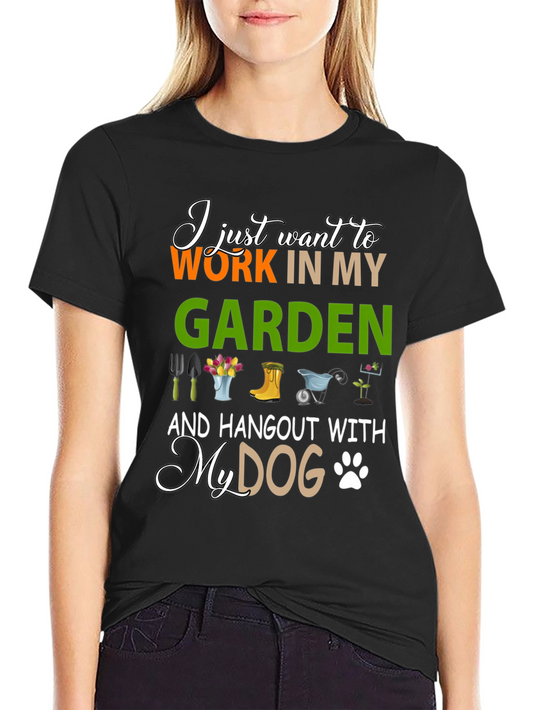 Garden & Dog T-Shirt - Perfect for Gardening Lovers