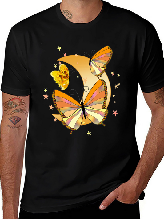 Butterfly Moon Graphic Tee - Stylish Comfort