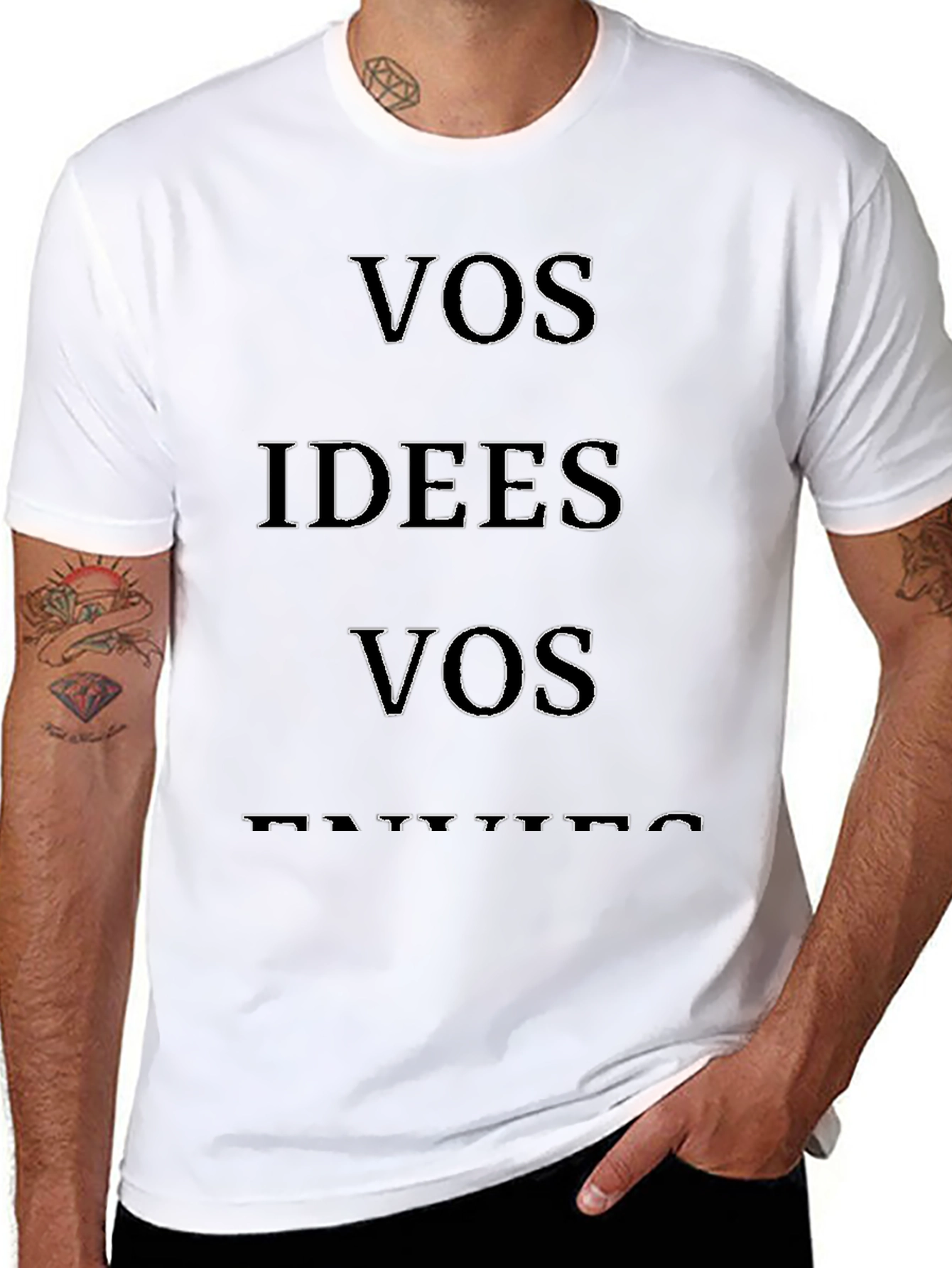 Vos Ideas Vos Datos Black Graphic Tee