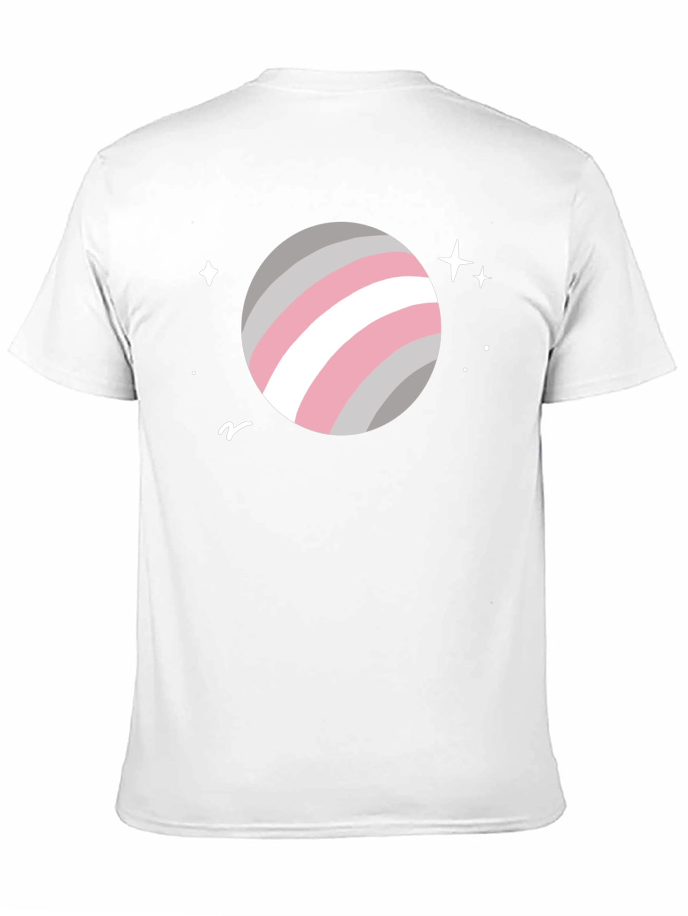 Trendy Space Planet Graphic Tee - Black Cotton Blend