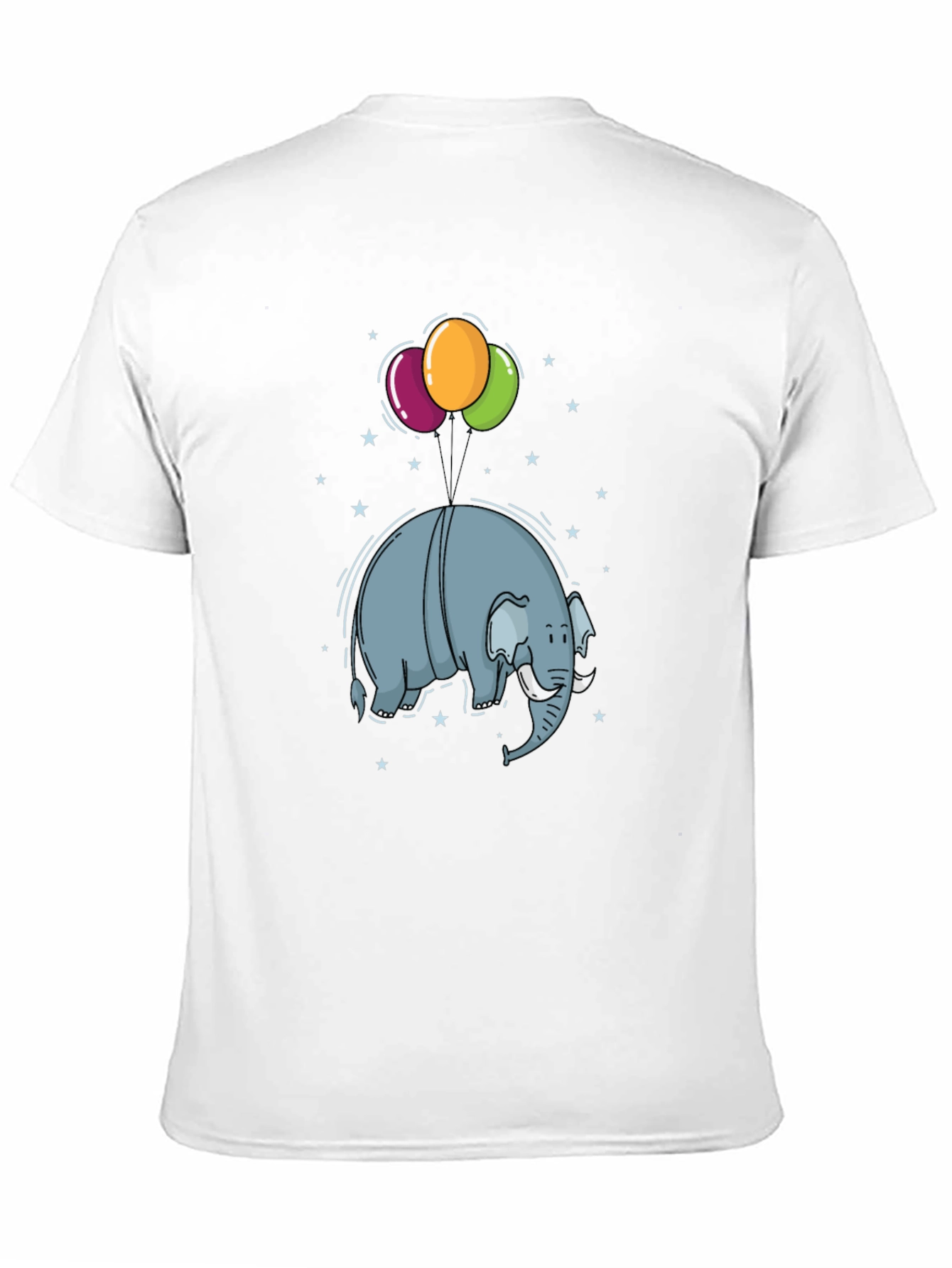 Elephant Balloons Black T-Shirt